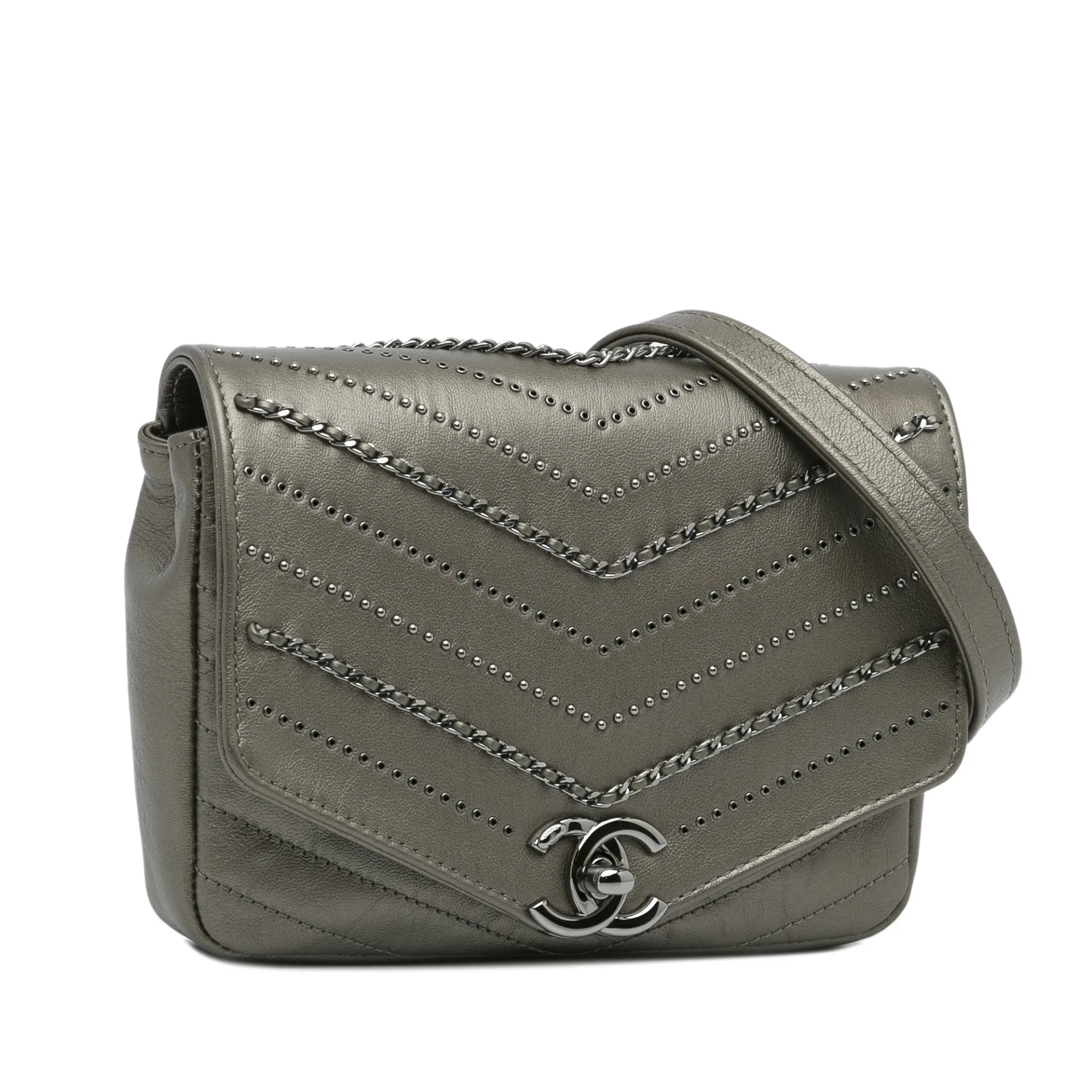 Chanel Small Chevron Data Center Envelope Flap Bag