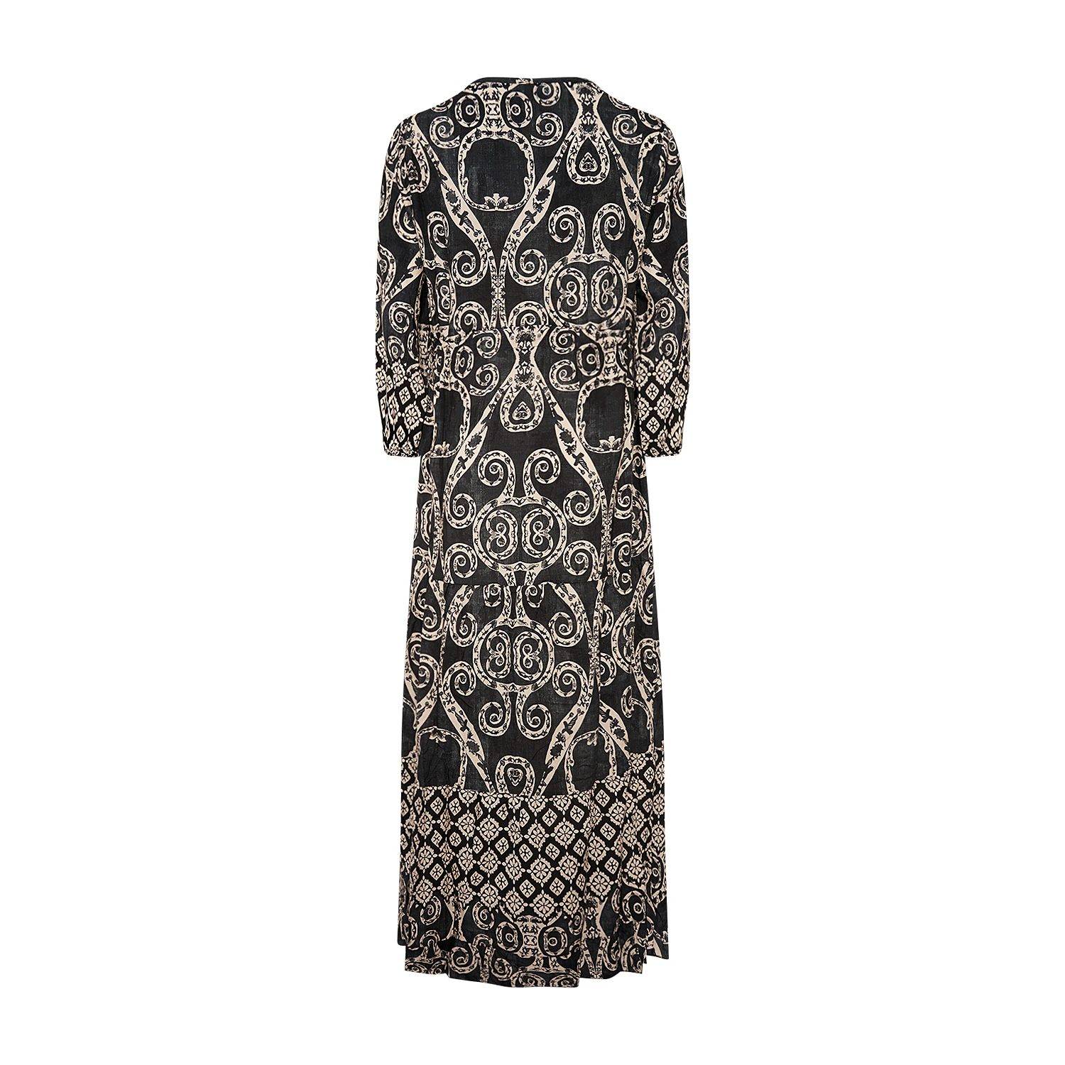 Valentina, Dress, Viscose - Ancient Print