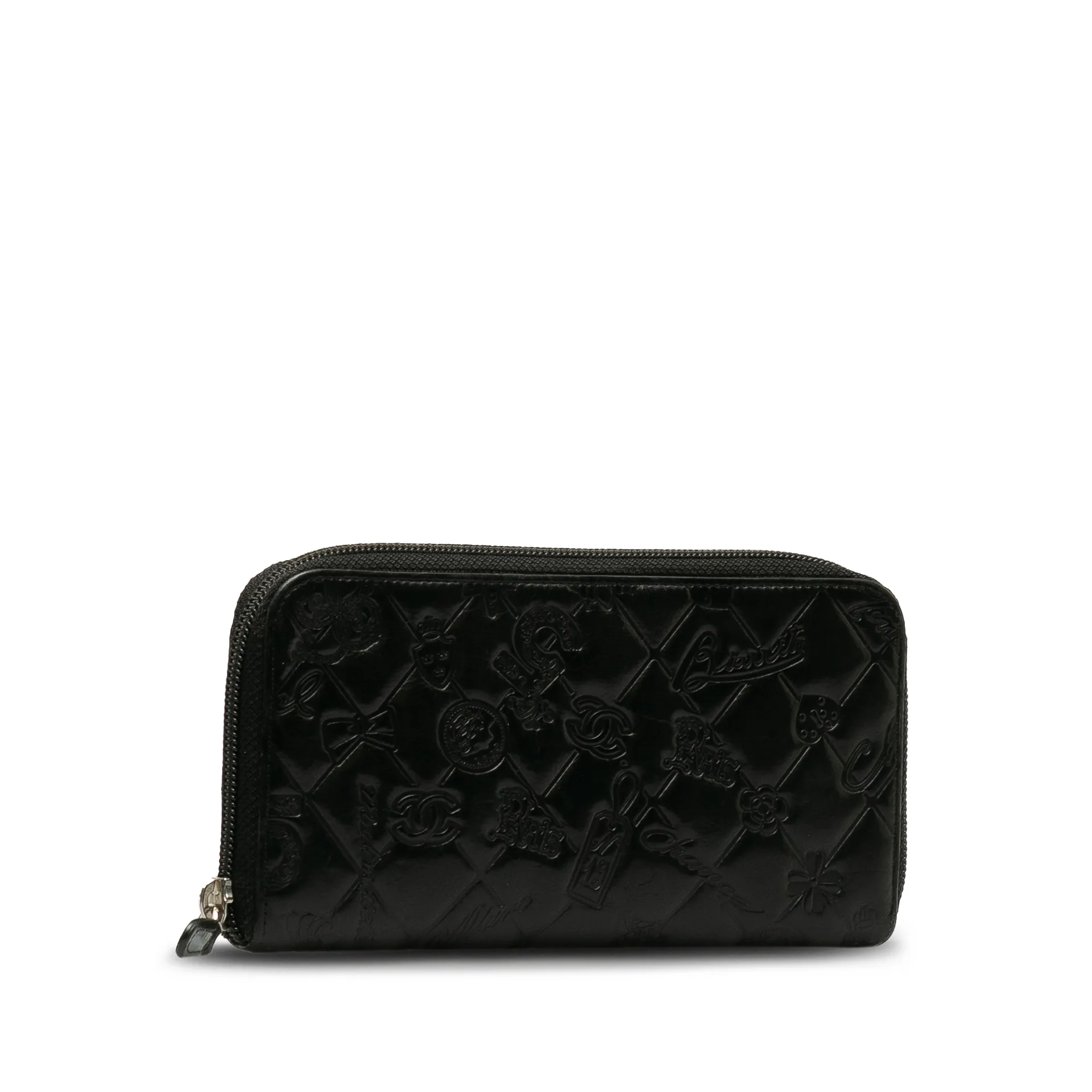 Chanel Matelasse Lucky Symbols Patent Zip-around Wallet