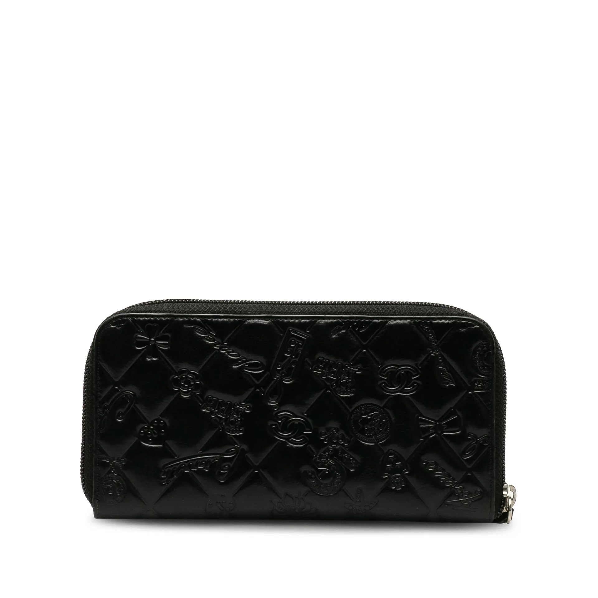 Chanel Matelasse Lucky Symbols Patent Zip-around Wallet