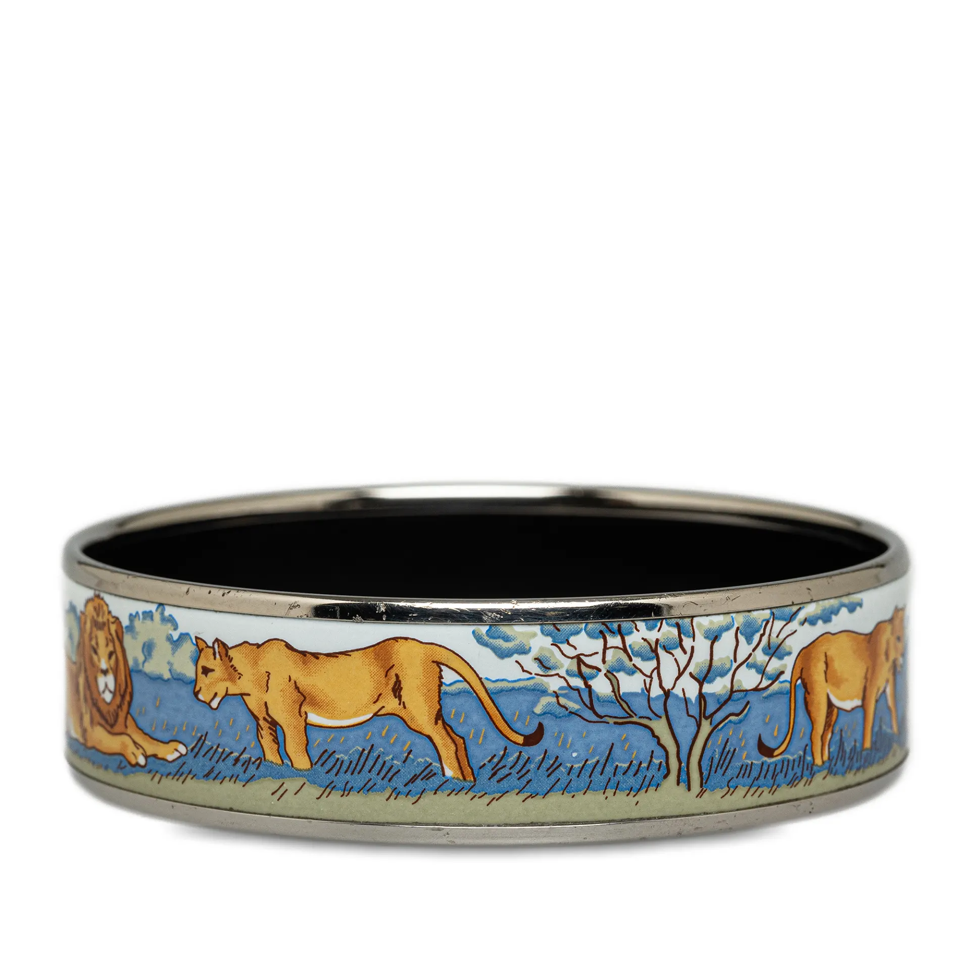 Hermes Wide Enamel Bangle