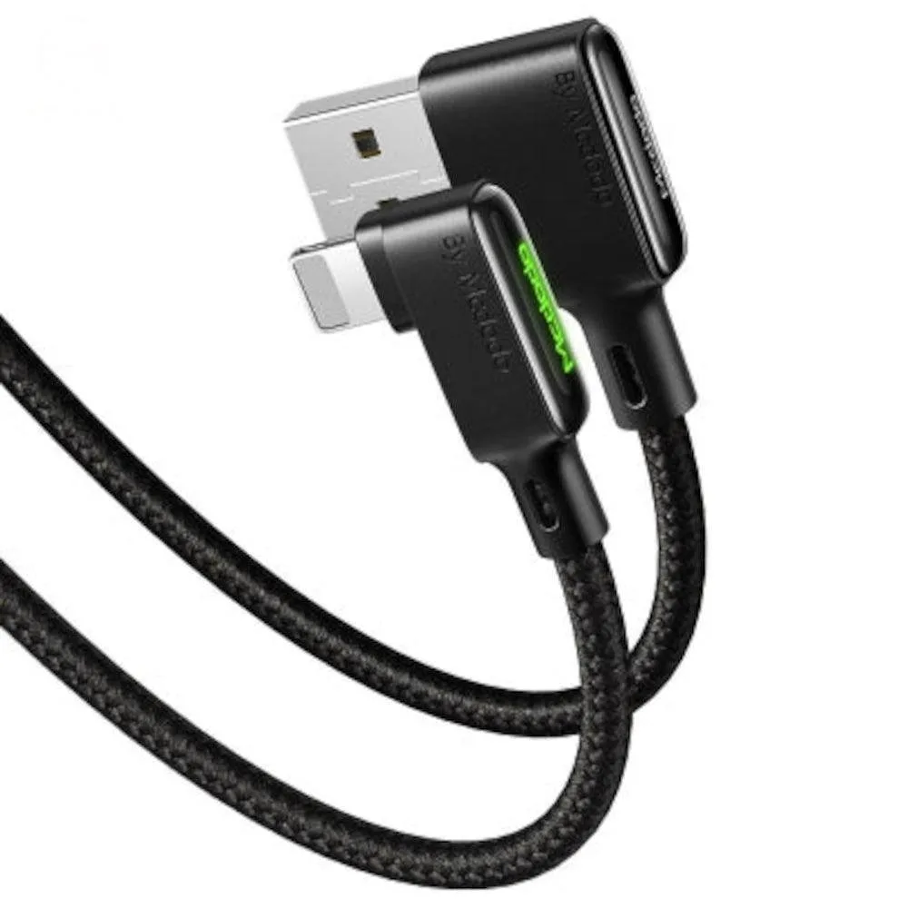 Vinklad Lightning Till Usb A Kabel, 1,8m