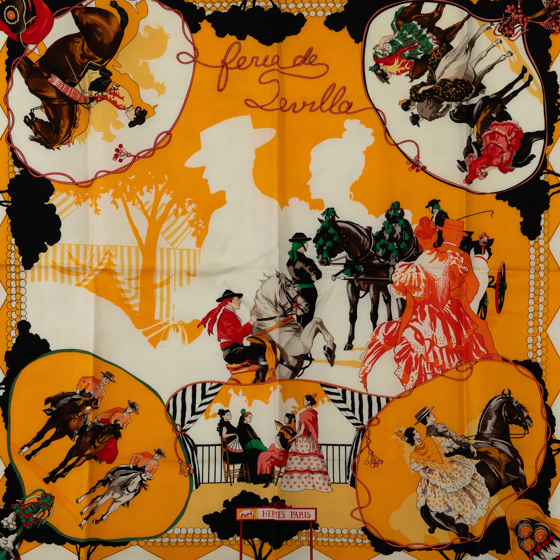 Hermes Feria De Sevilla Silk Scarf