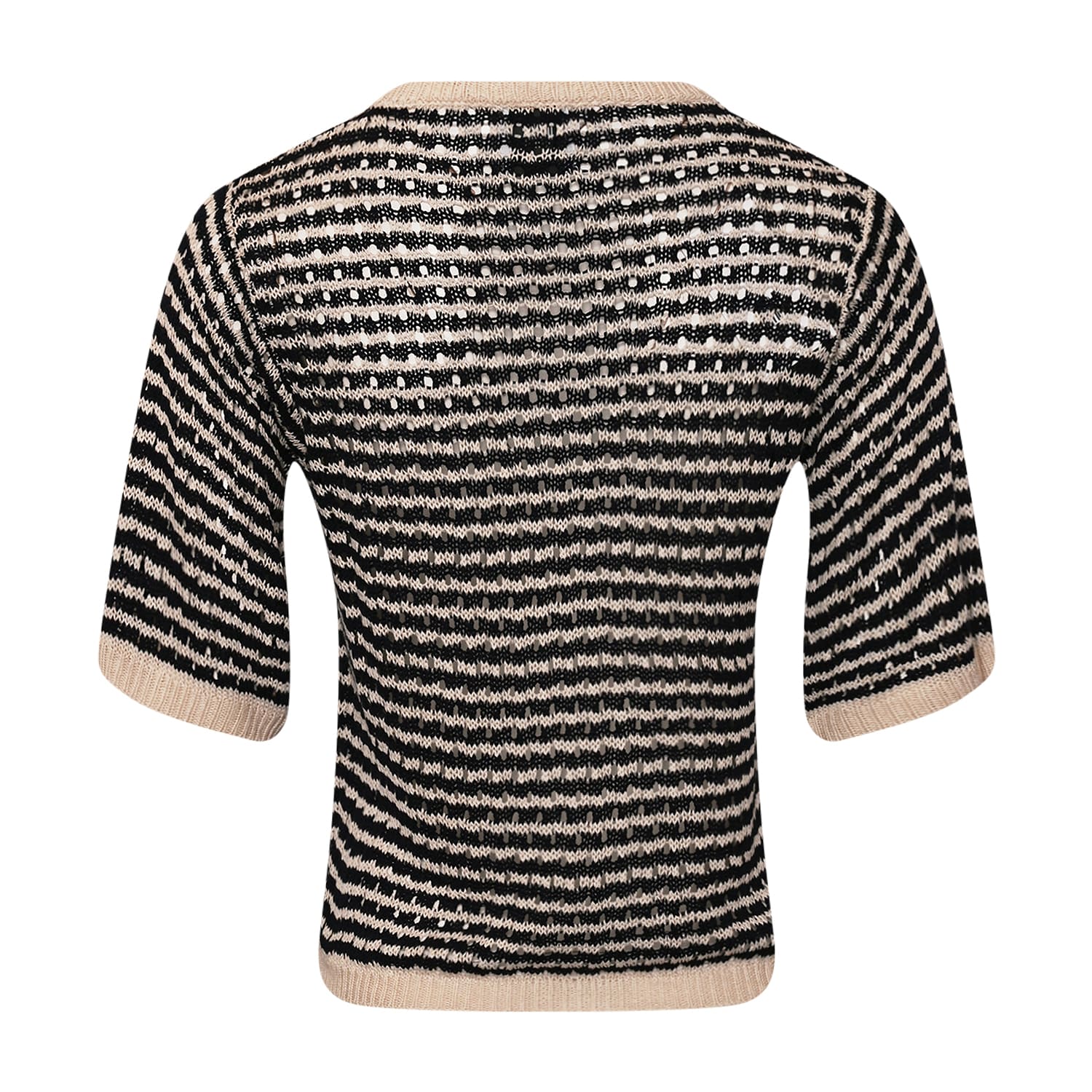 Ea, Knit Jumper, Viscose - Cream/navy