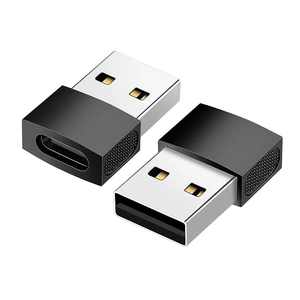 On The Go Adapter Usb C Till Usb A I Metal, Svart