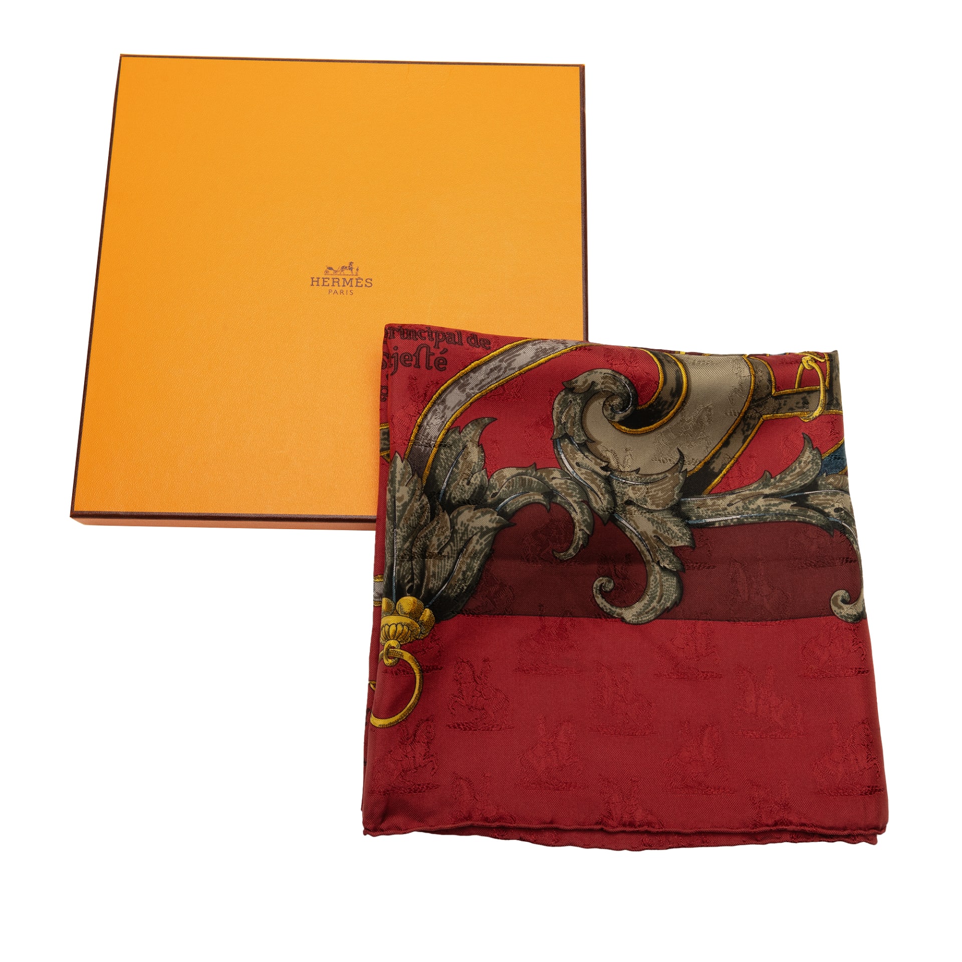 Hermes Par Mefsire Antoine De Plvvinel Silk Scarf