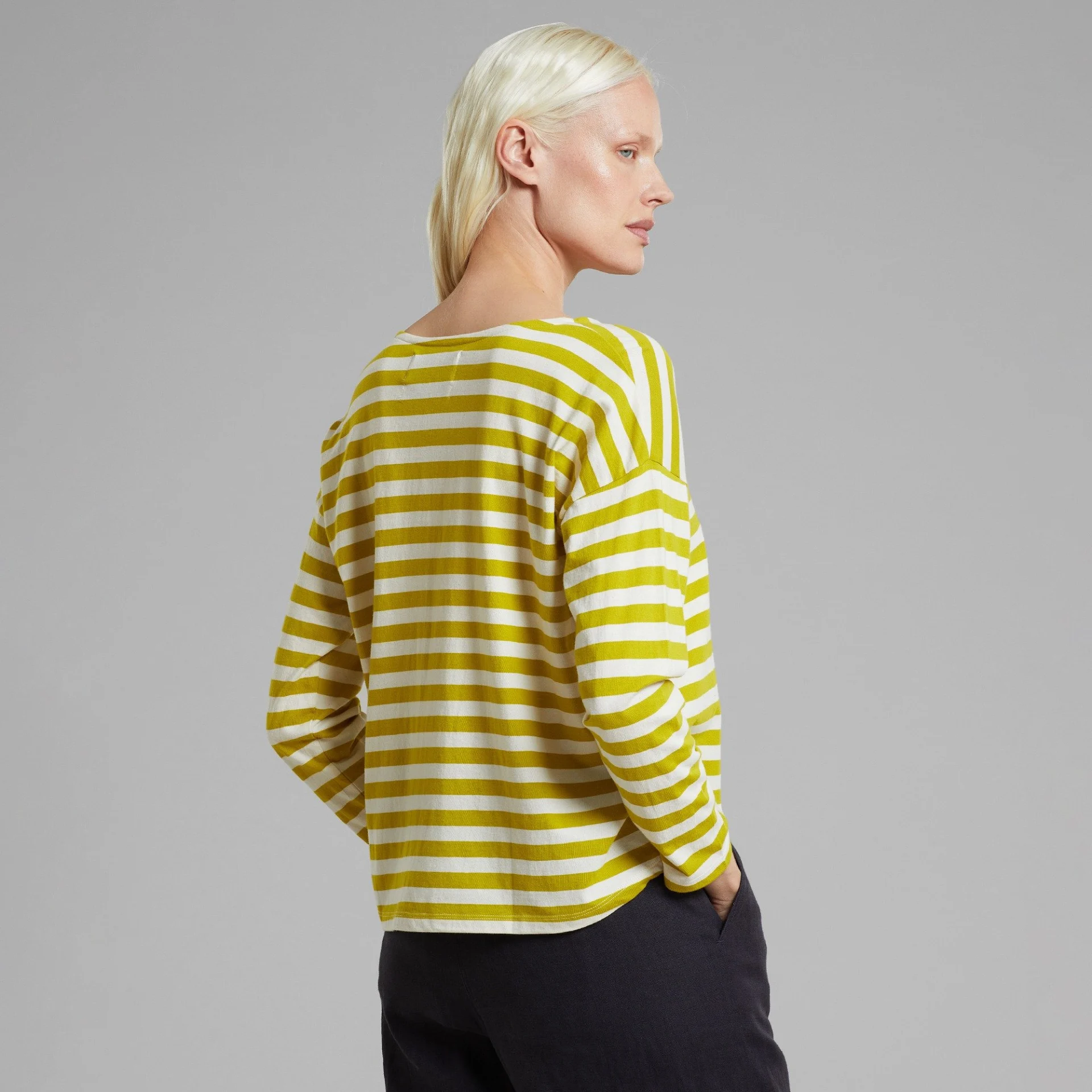 Top Humledal Stripes Citronelle Yellow