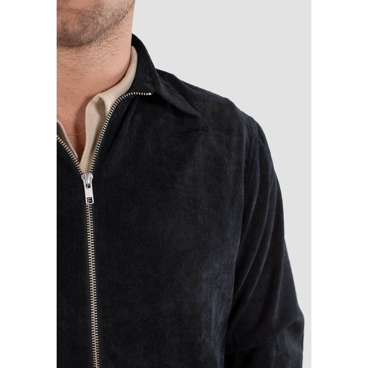 Aden Cord Zip - Shaded Black