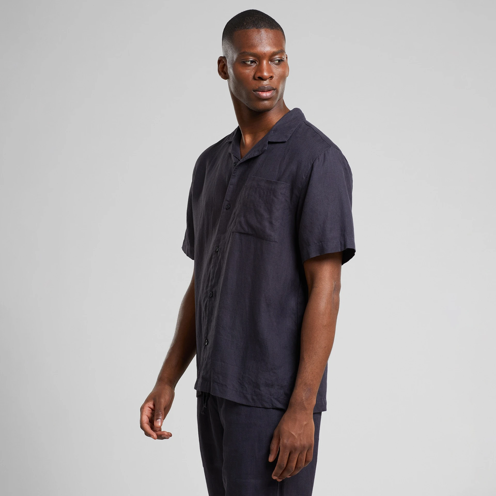 Shirt Marstrand Linen Phantom Black