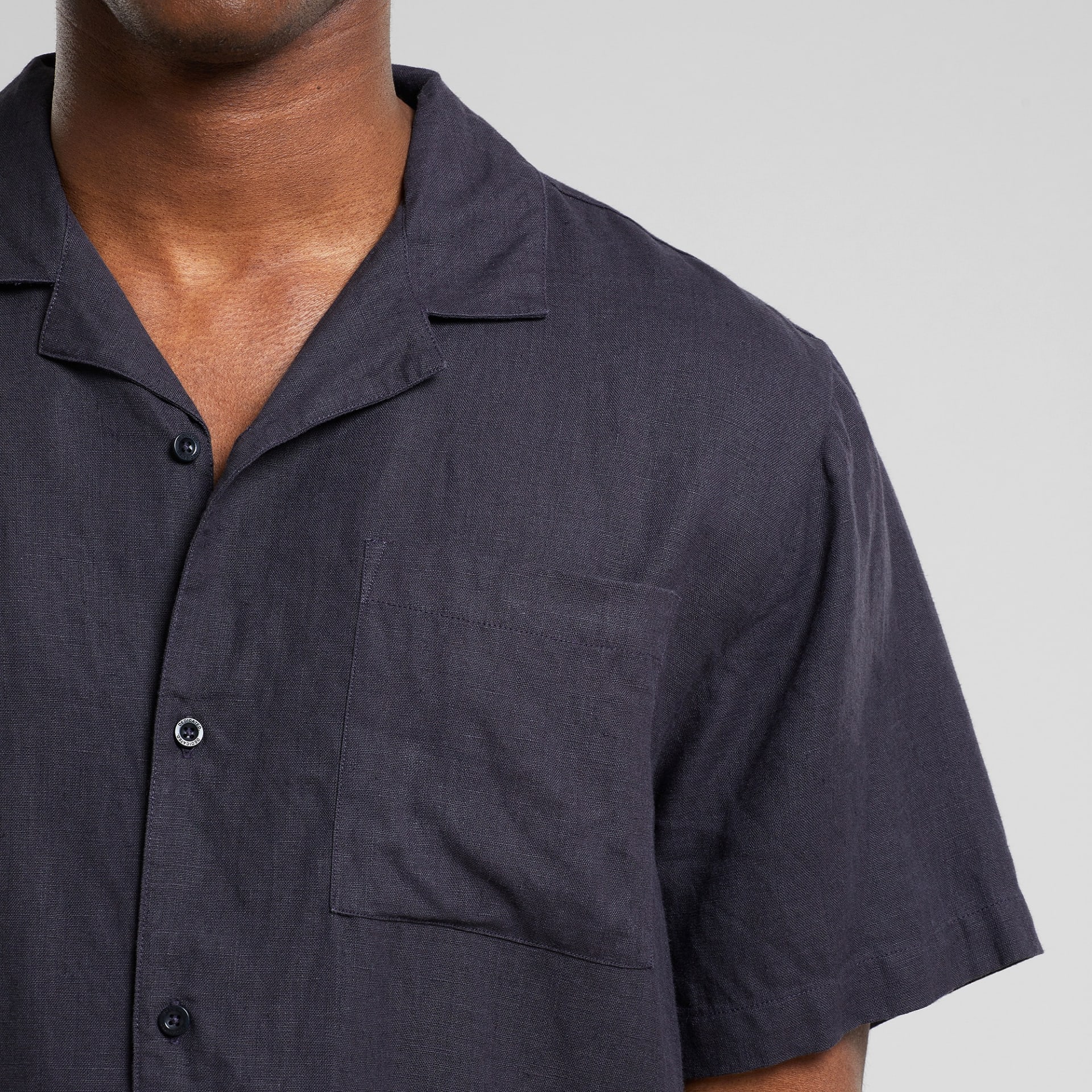 Shirt Marstrand Linen Phantom Black