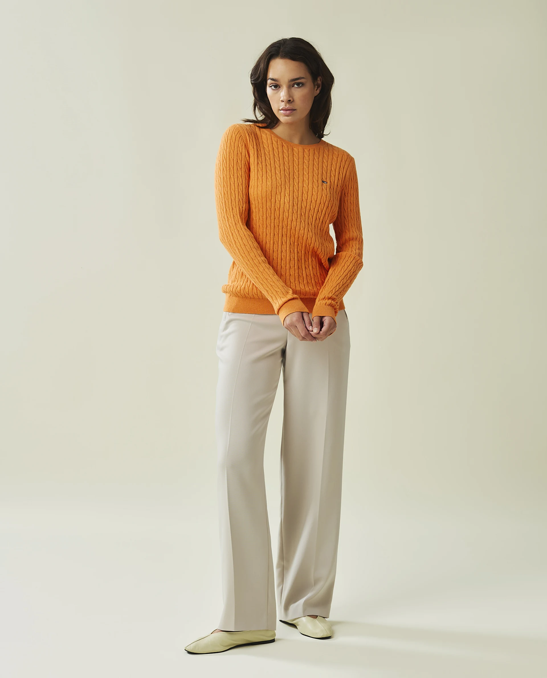 Marline Organic Cotton Cable Knitted Sweater