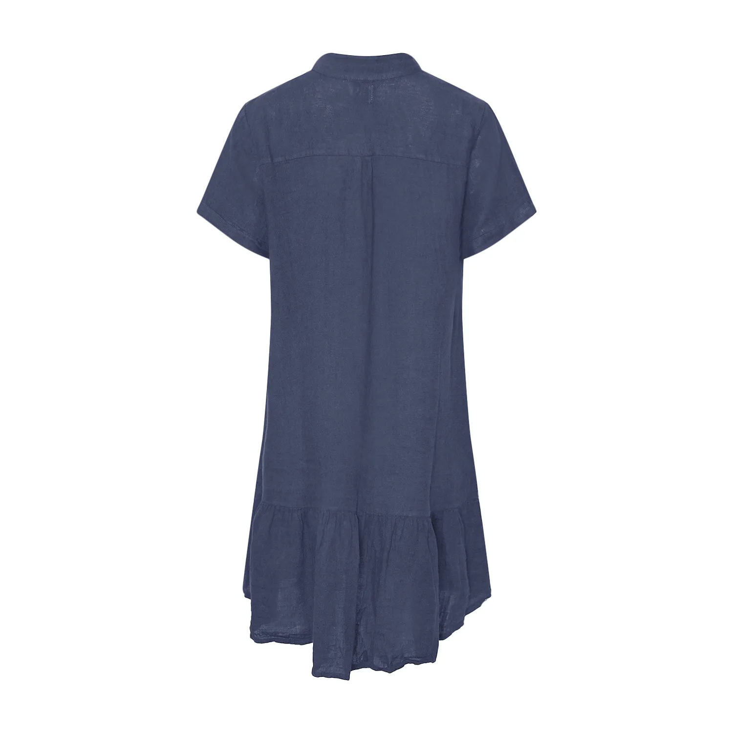 Epsi, Short Dress, Linen - Blue Navy
