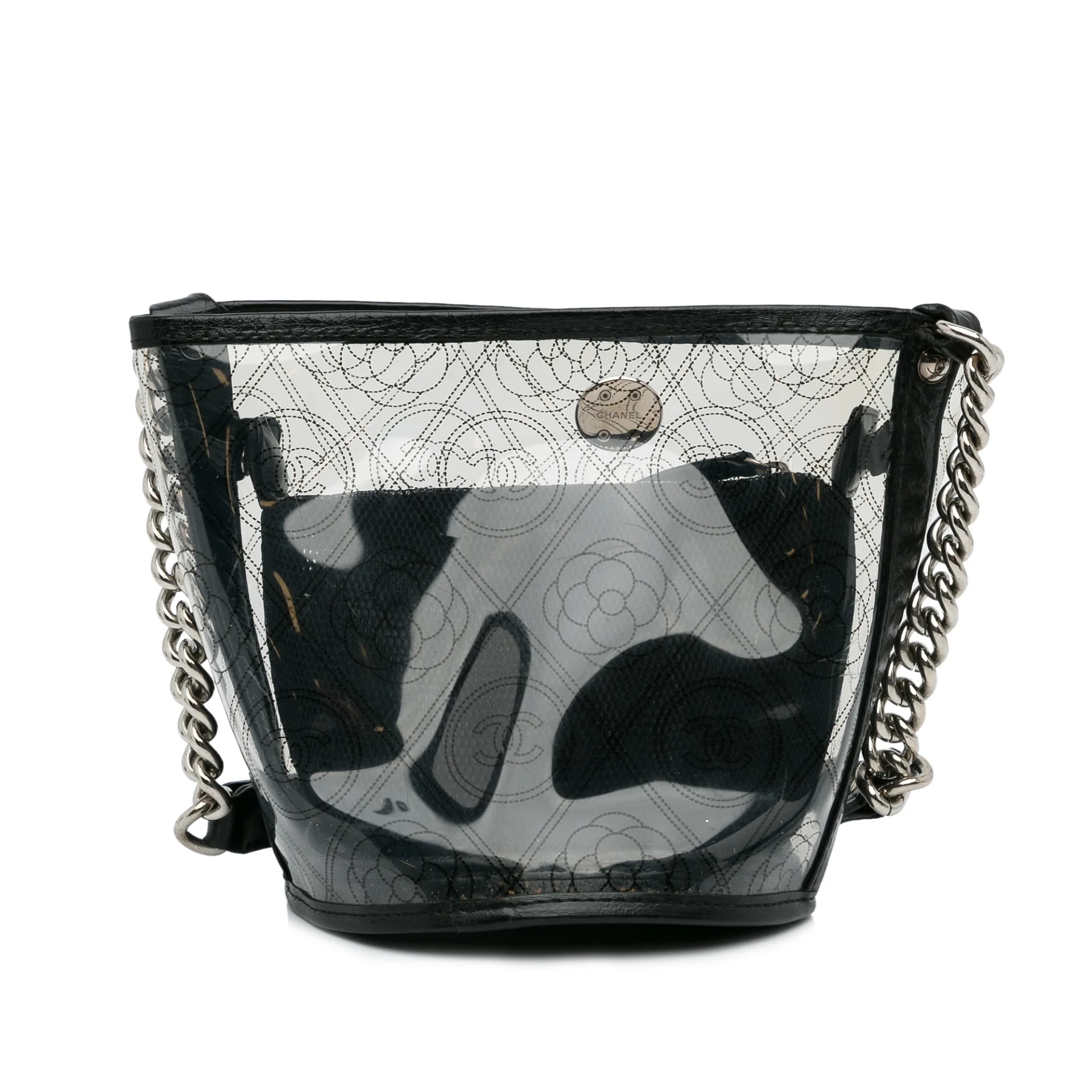 Chanel Camellia Pvc Bucket Bag