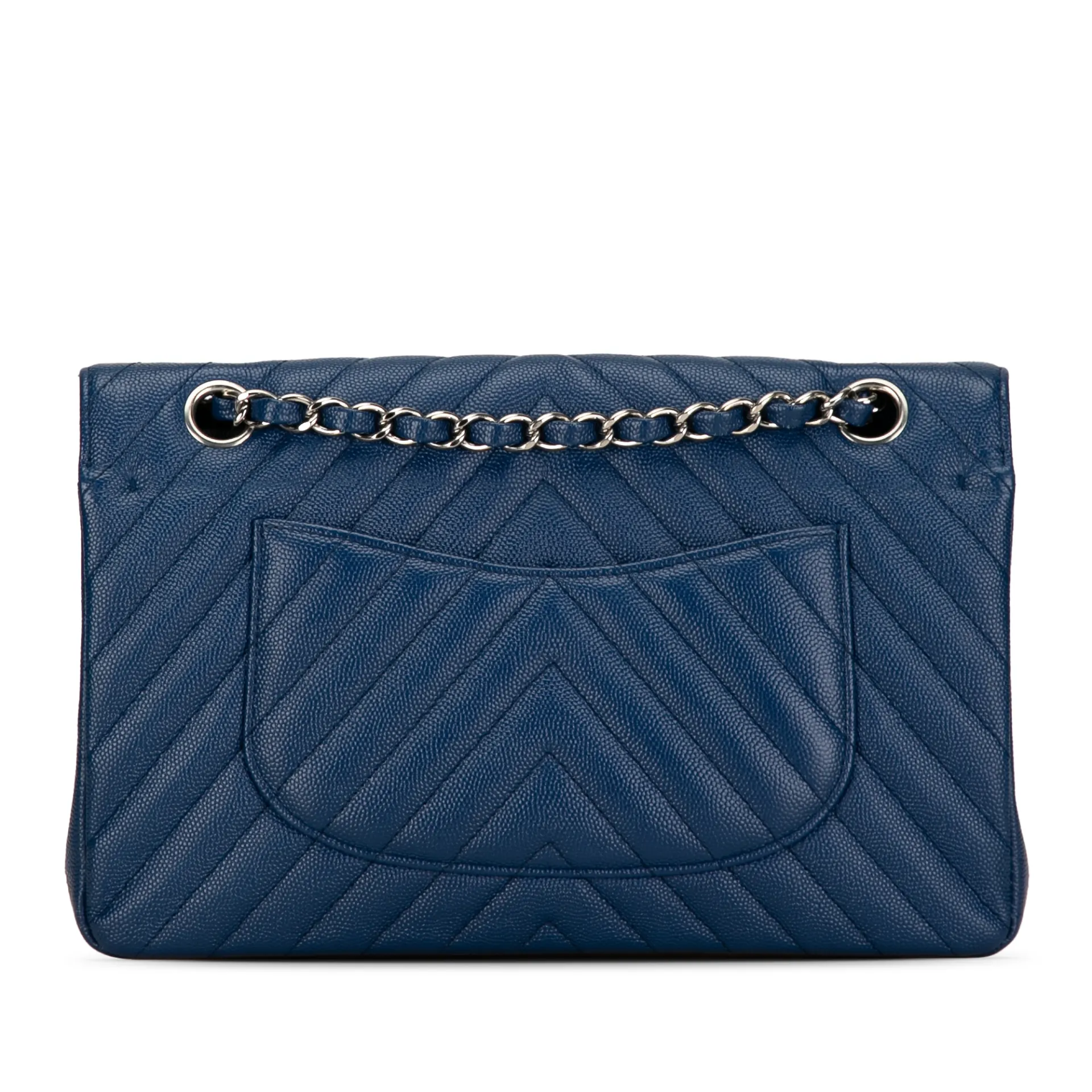 Chanel Medium Classic Chevron Caviar Double Flap