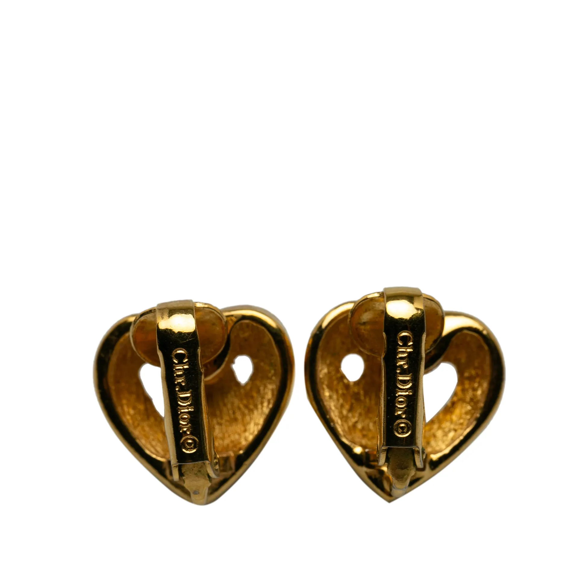 Dior Heart Clip On Earrings