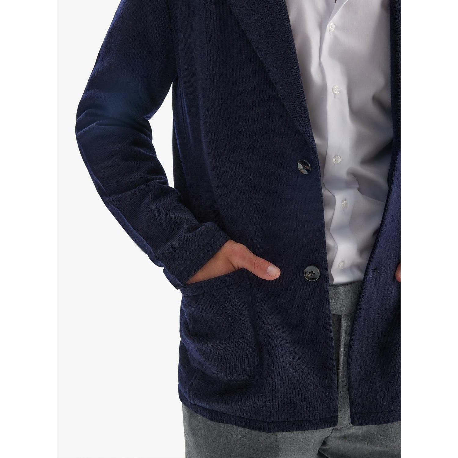 Stickad Blazer I Merinoull