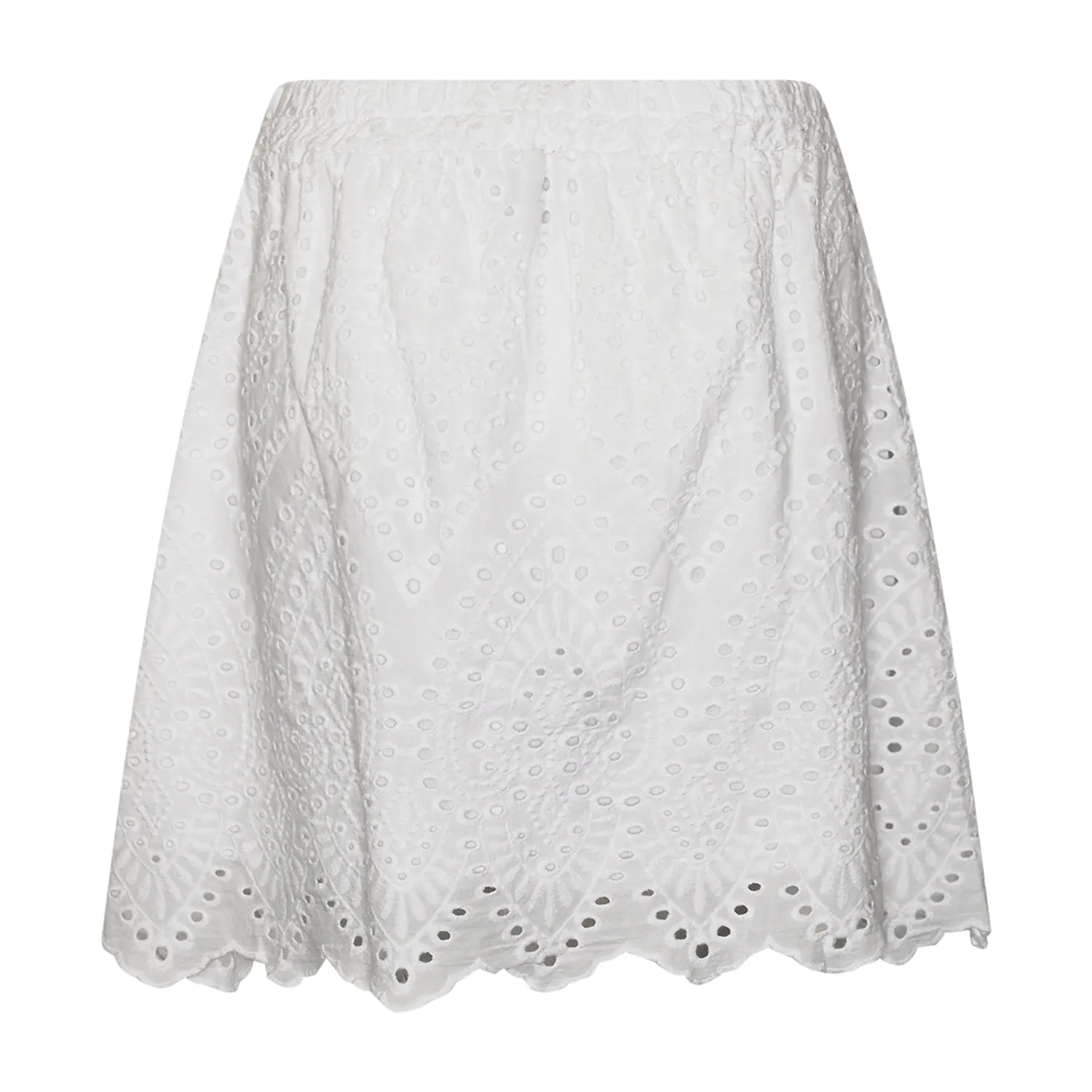 Dalia, Midi Skirt, Cotton - White