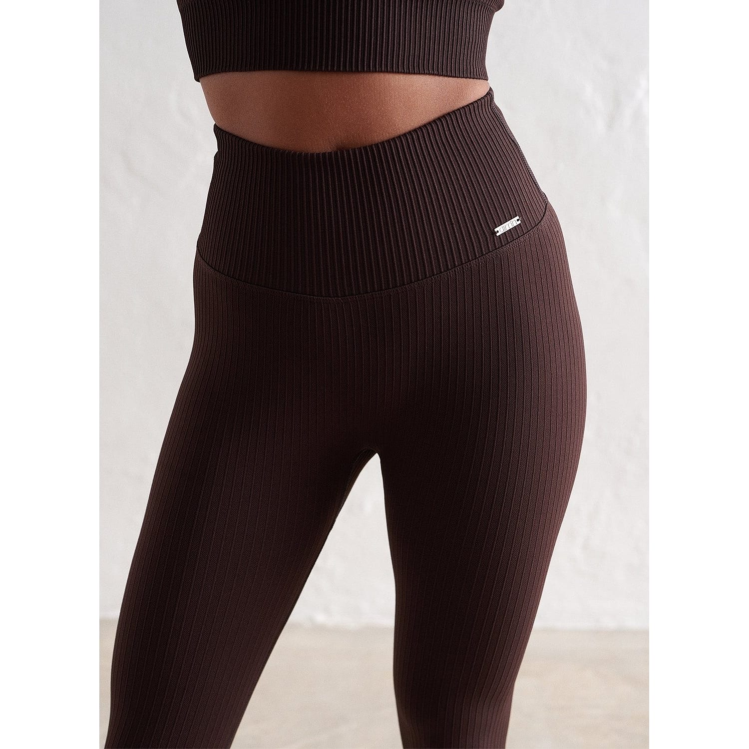 Cacao Ribbed Seamless Petite Tights