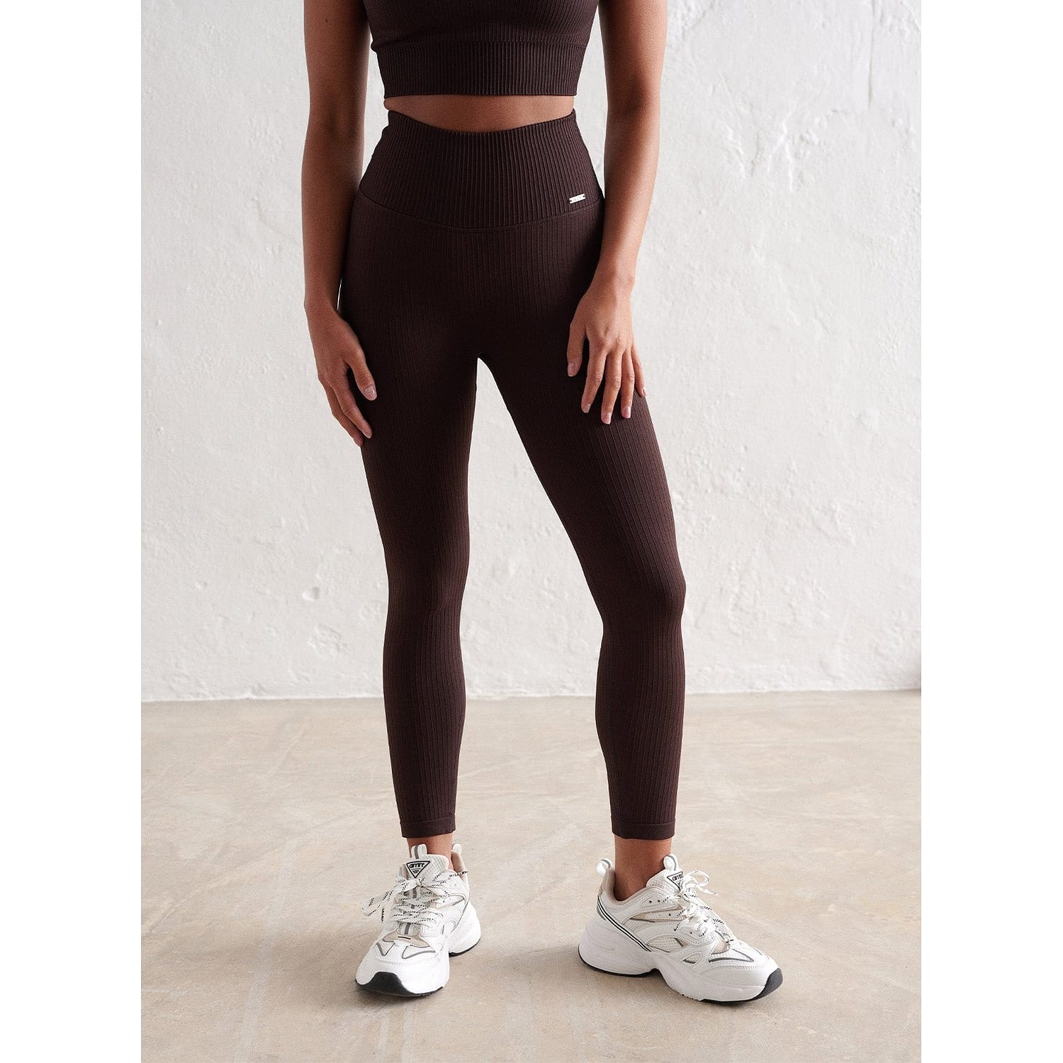 Cacao Ribbed Seamless Petite Tights