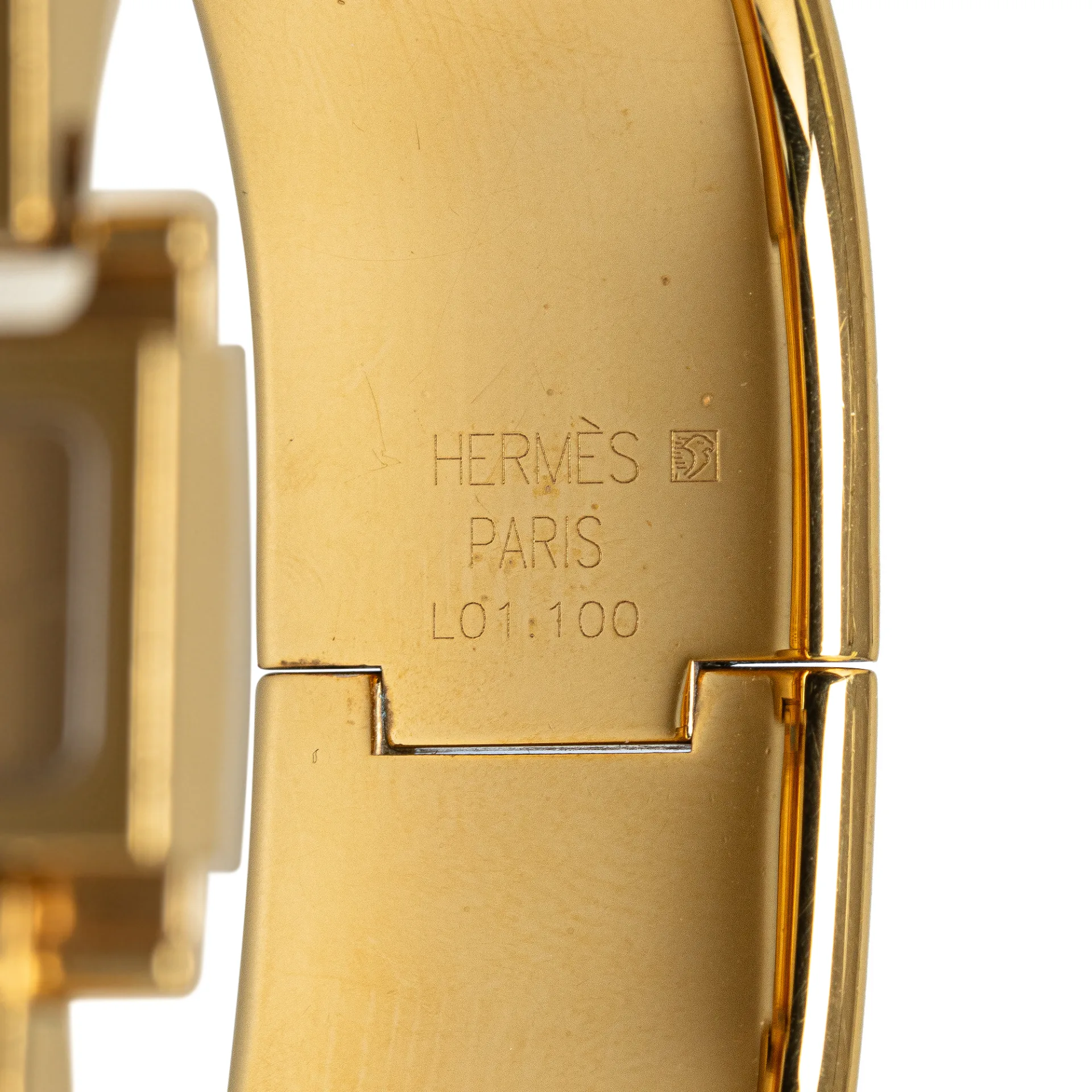 Hermès Quartz Gold Plated Stainless Steel Loquet Watch