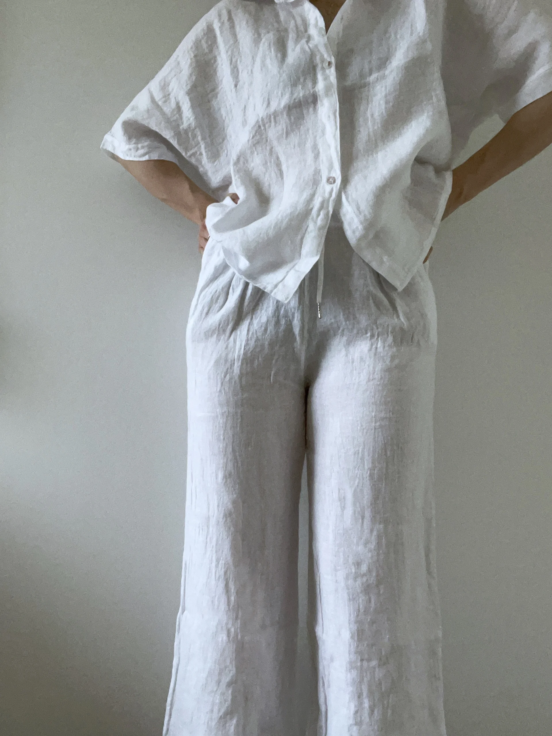 Abbi, Shirt, Linen - White