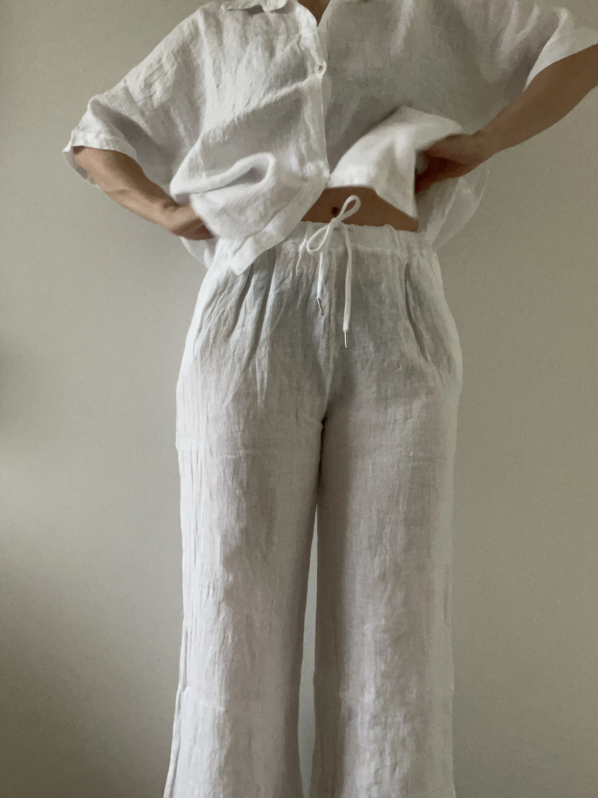 Abbi, Shirt, Linen - White