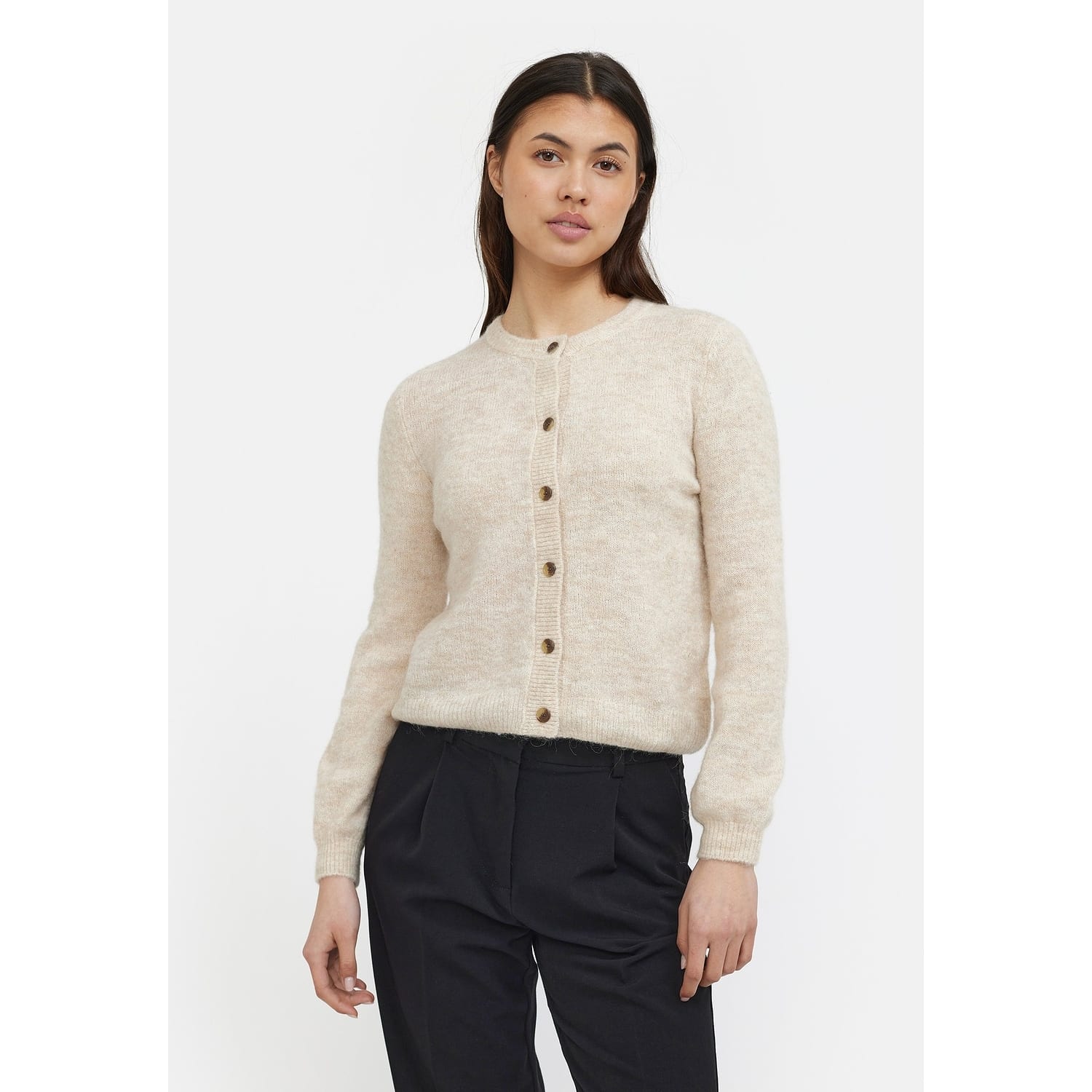 Srallison O-neck Cardigan Knit