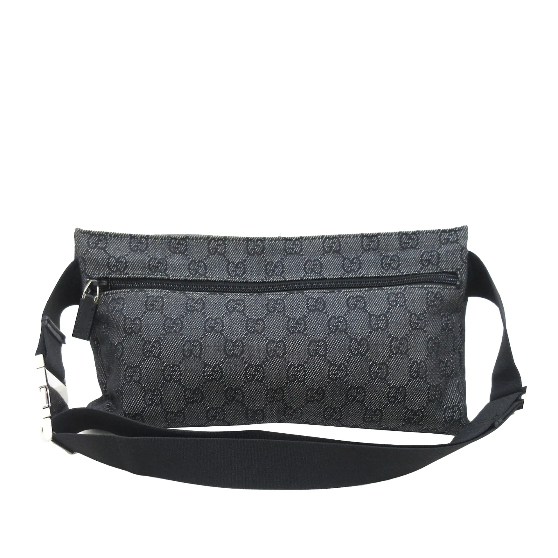 Gucci Gg Denim Double Pocket Belt Bag