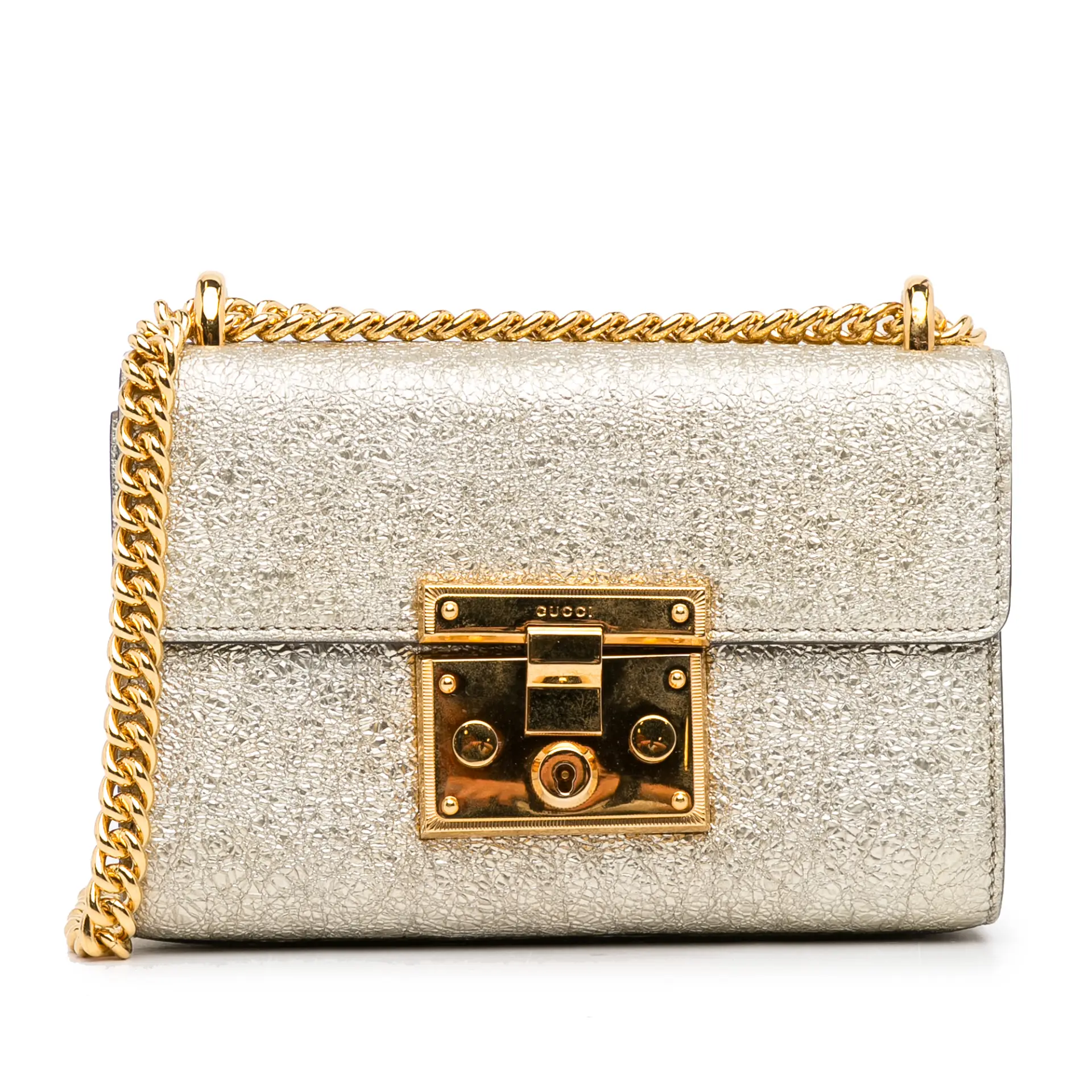 Gucci Small Metallic Padlock Crossbody