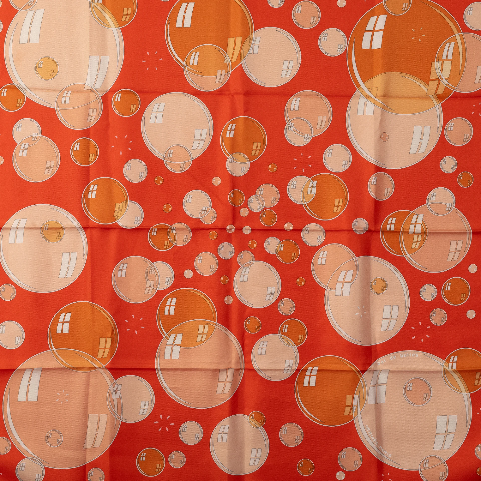 Hermes Le Bal Des Bulles Silk Scarf