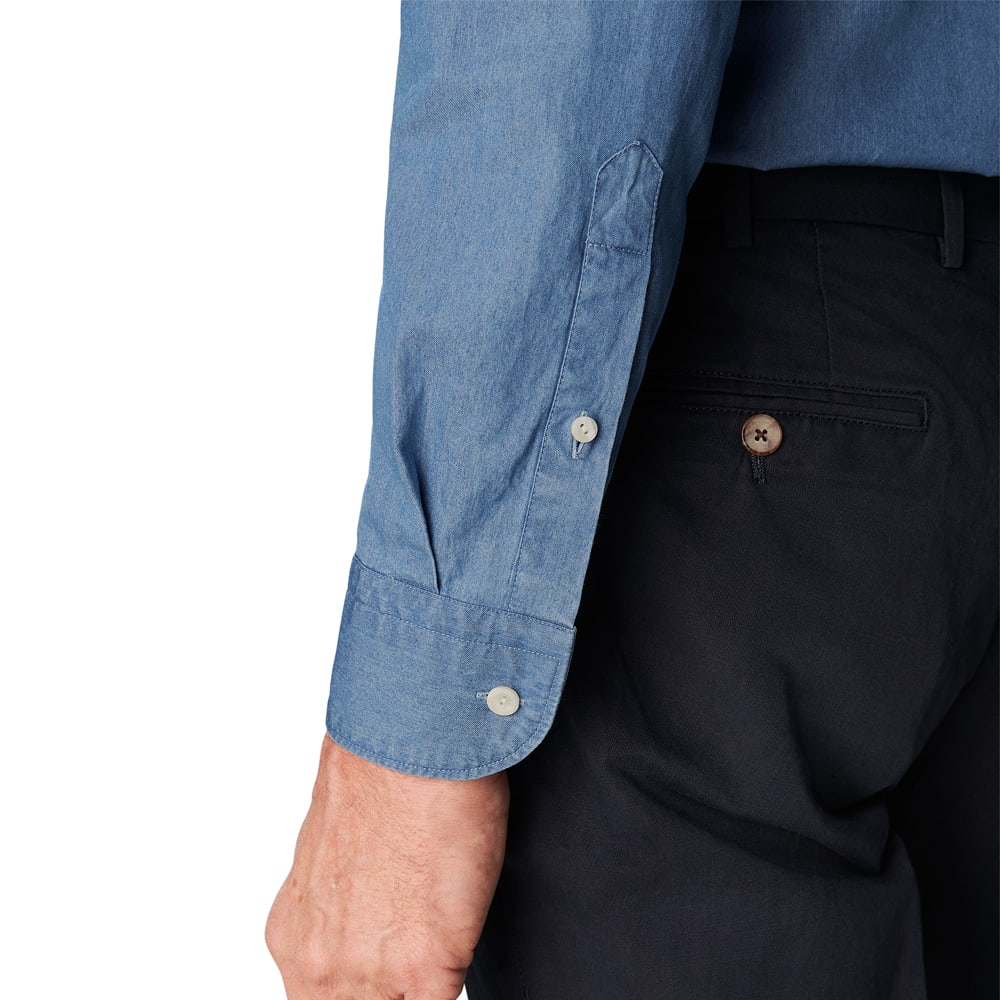 Signature Twill-skjorta Med Dubbel Manschett Slim Fit