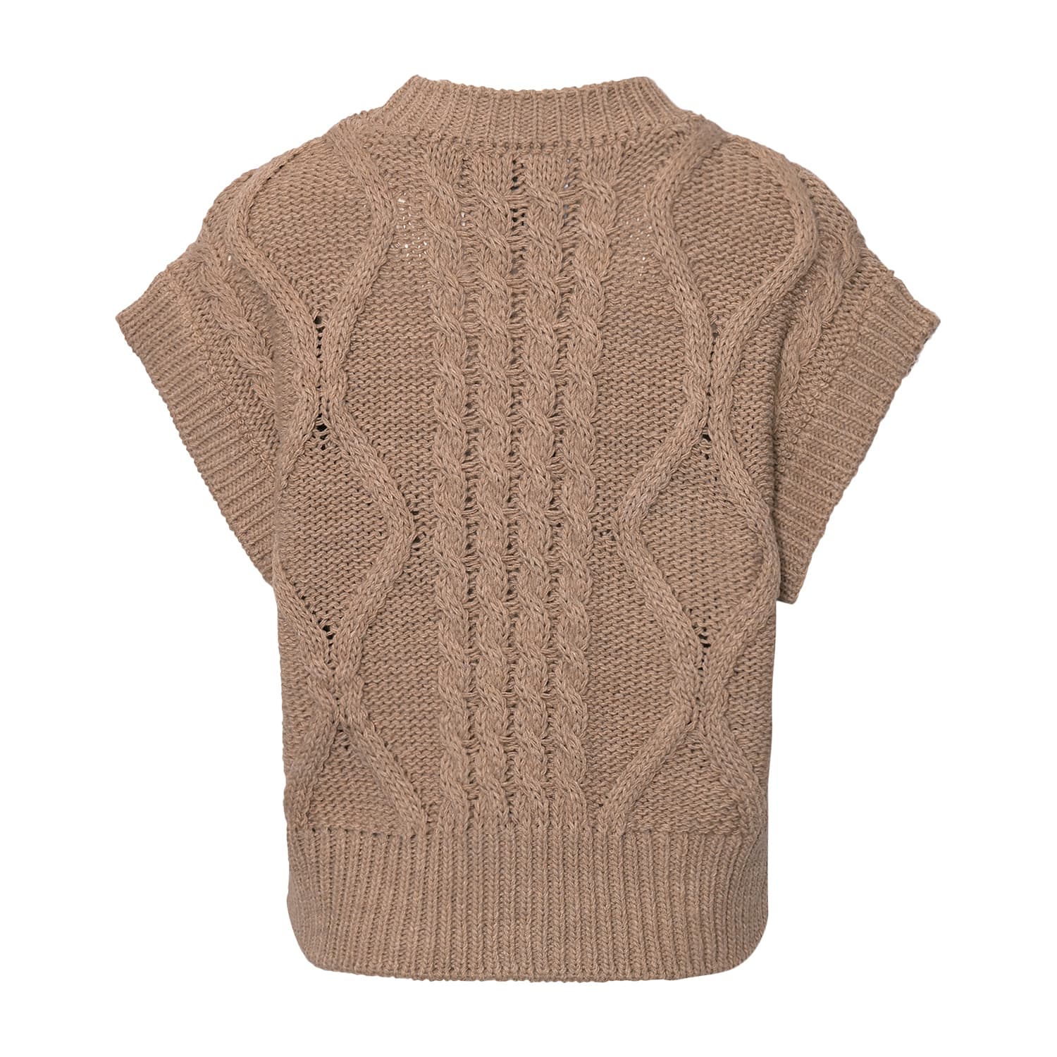 Carla, Vest Knit - Beige