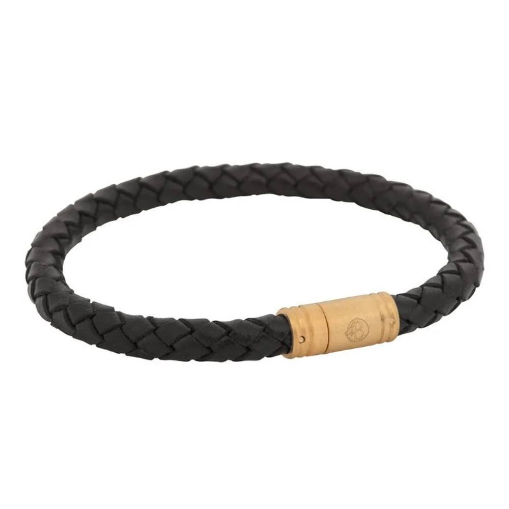 Liam Leather Bracelet Brown/gold