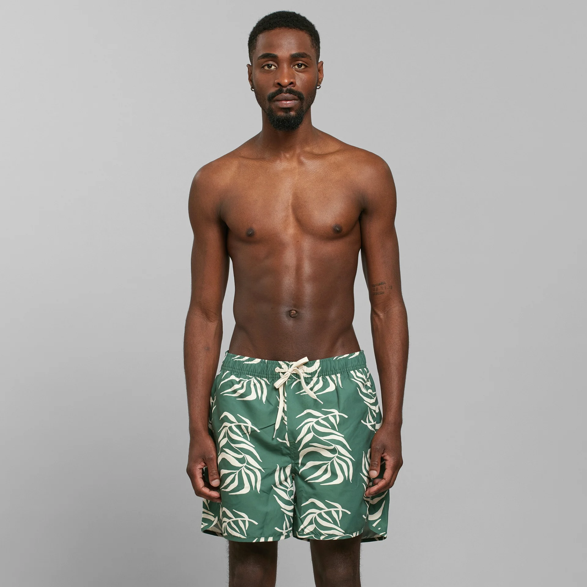 Swim Shorts Sandhamn Big Leaf Duck Green