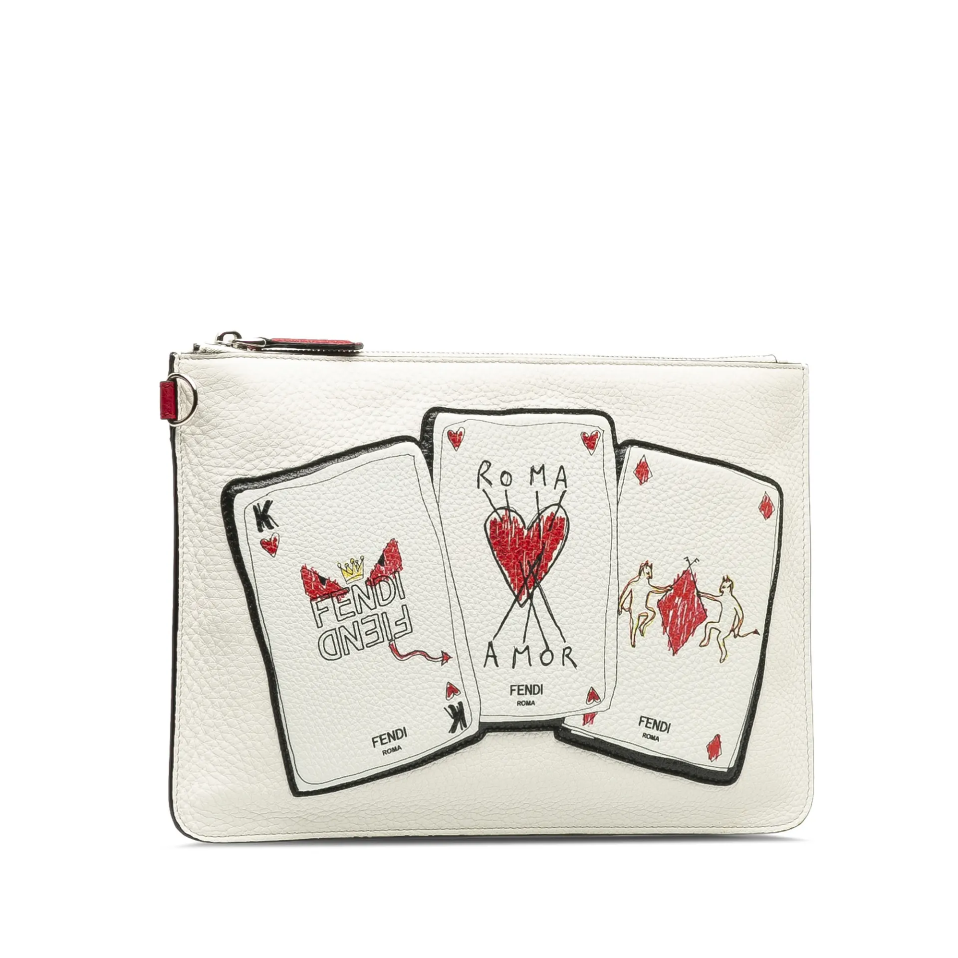 Fendi Roma Playing Cards Zip Clutch