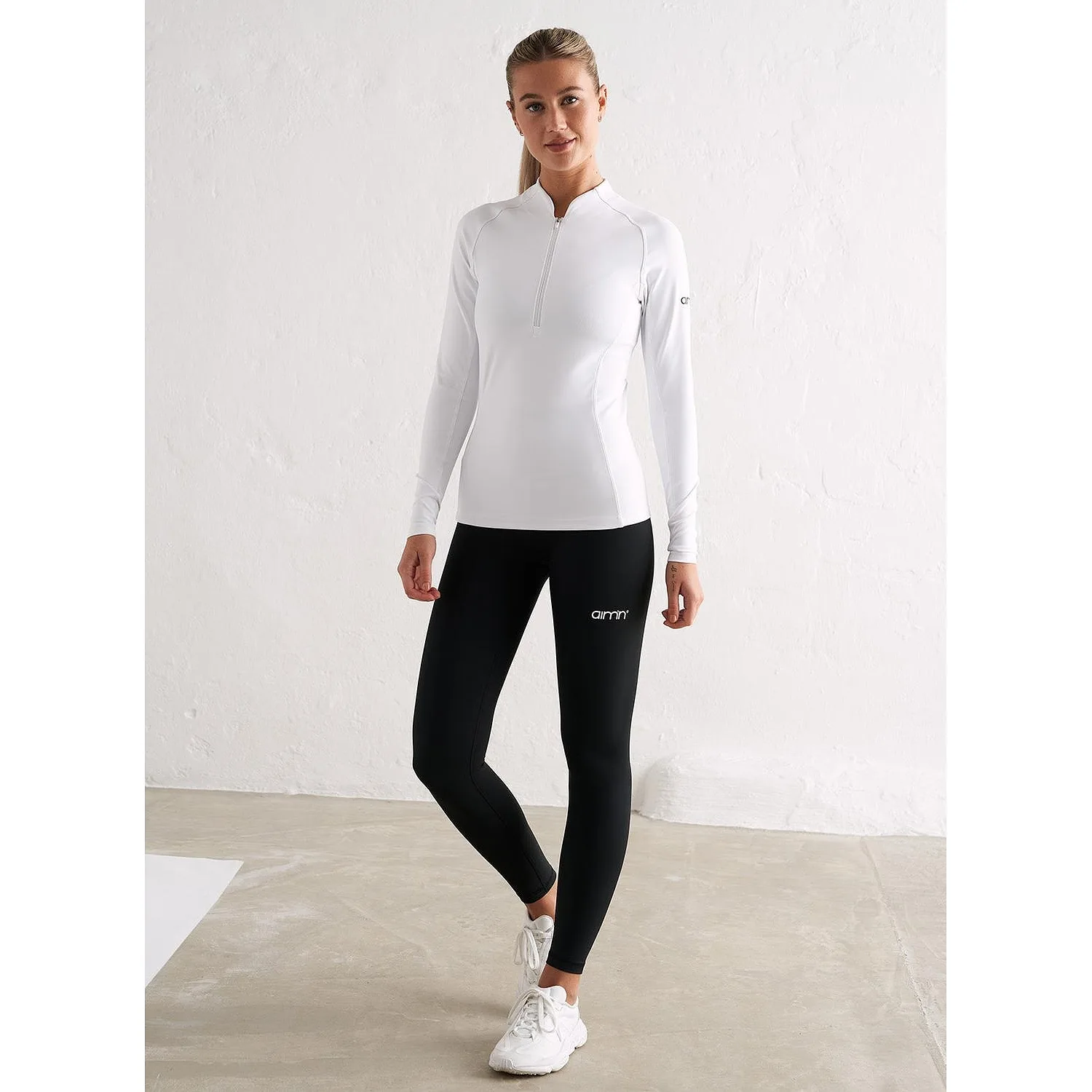 White Favourite Zip Long Sleeve