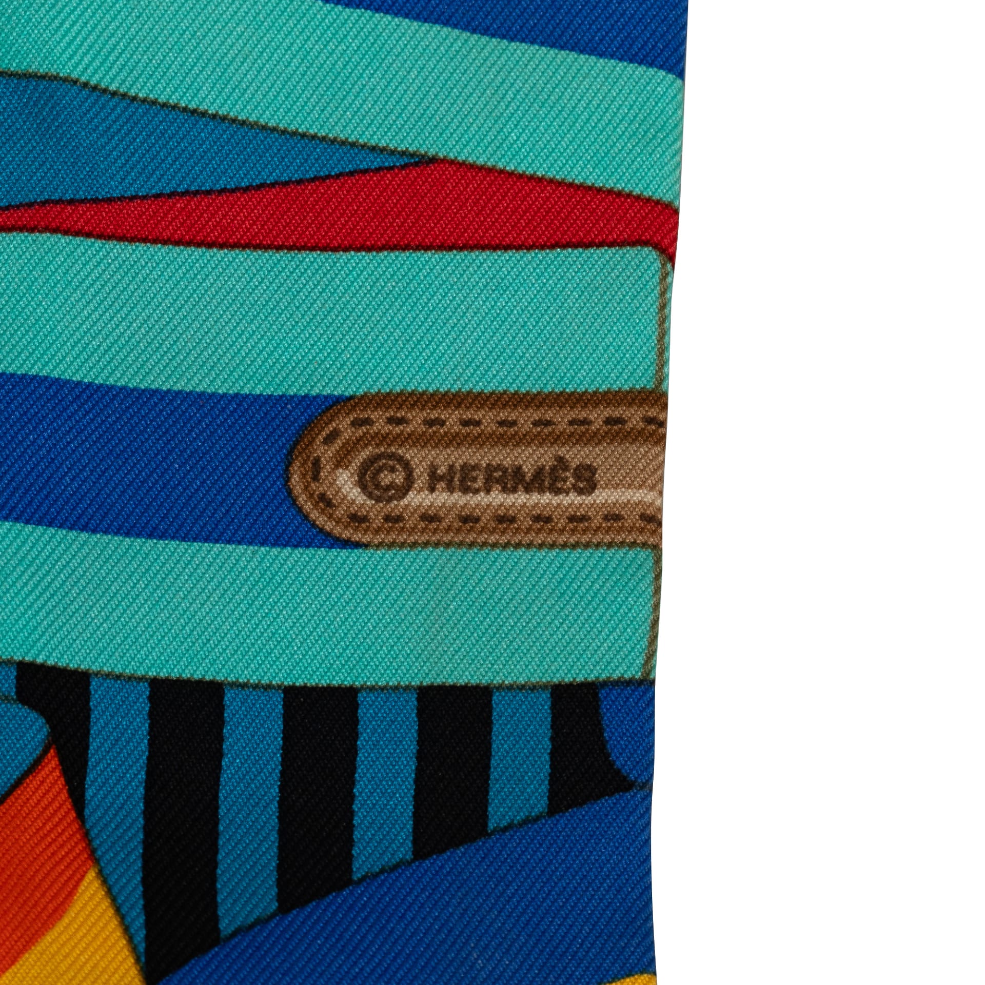 Hermes Les Sangles Twilly Silk Scarf