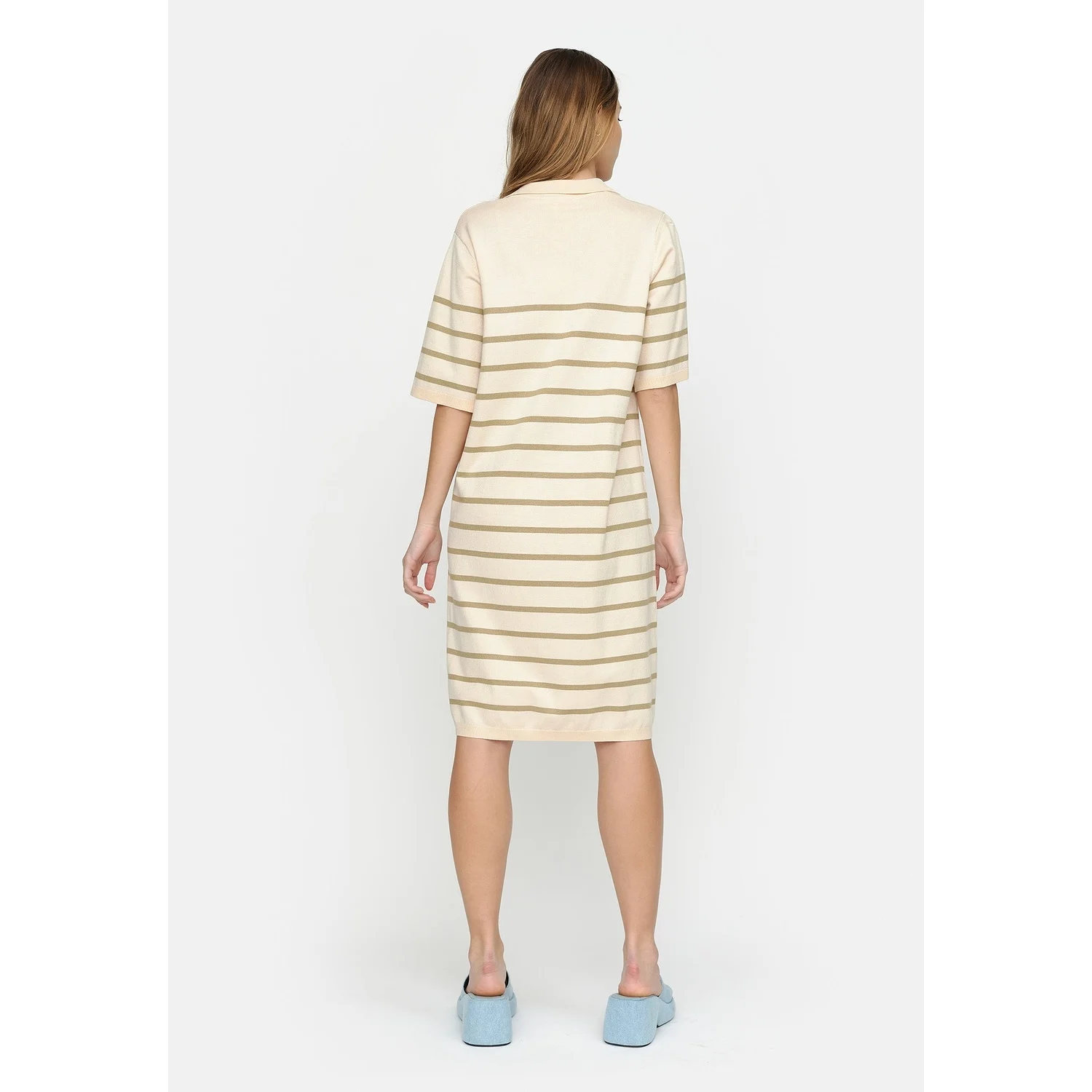 Srlea Polo Knit Dress - Olive Gray