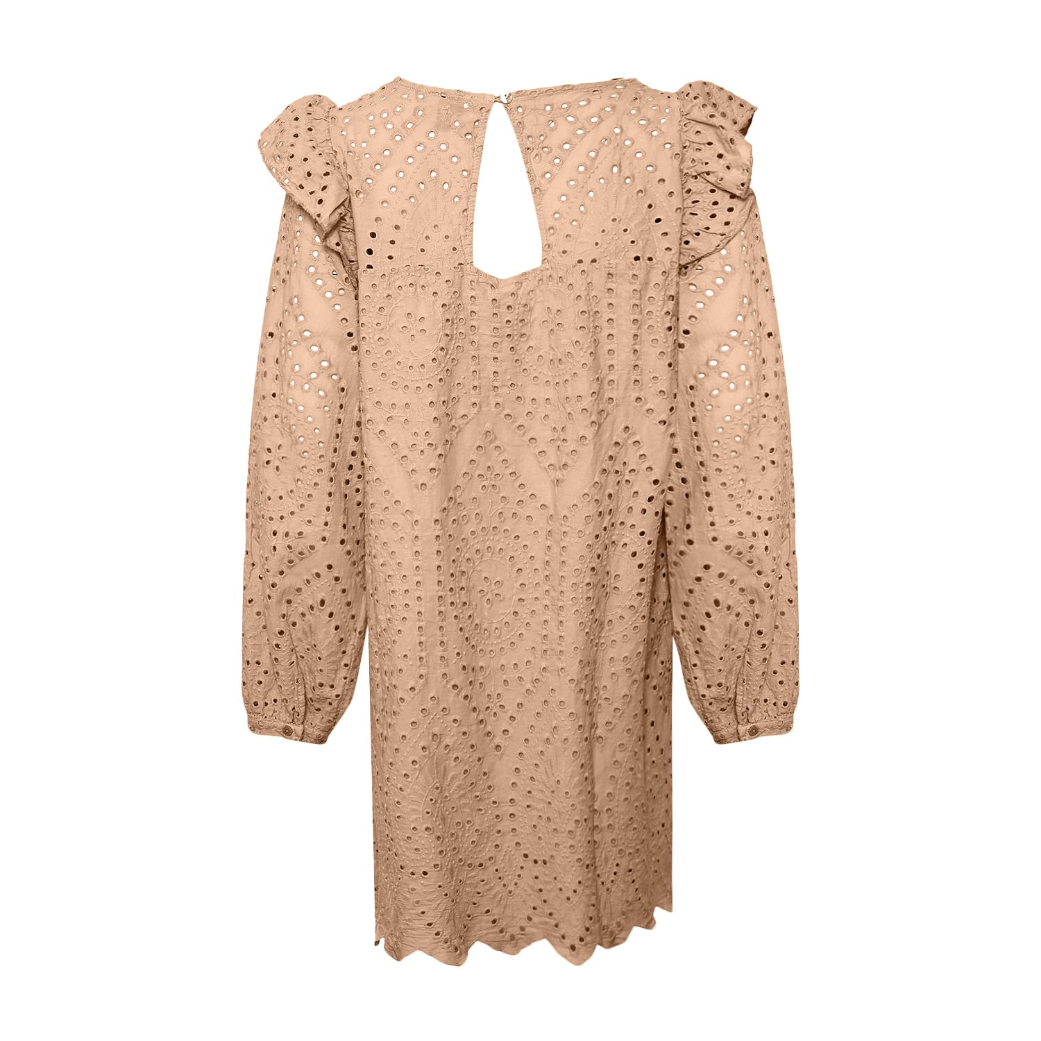 Dalia, Midi L/s Dress, Cotton - Beige