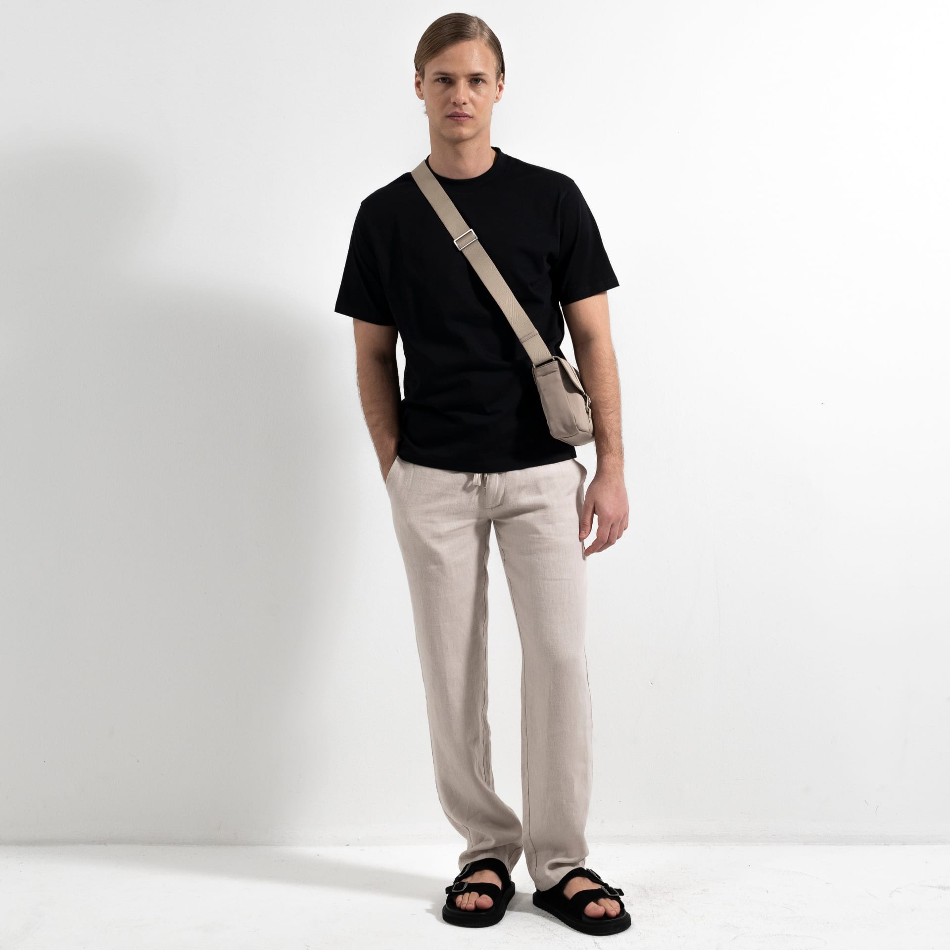 Linen Drawstring Trousers