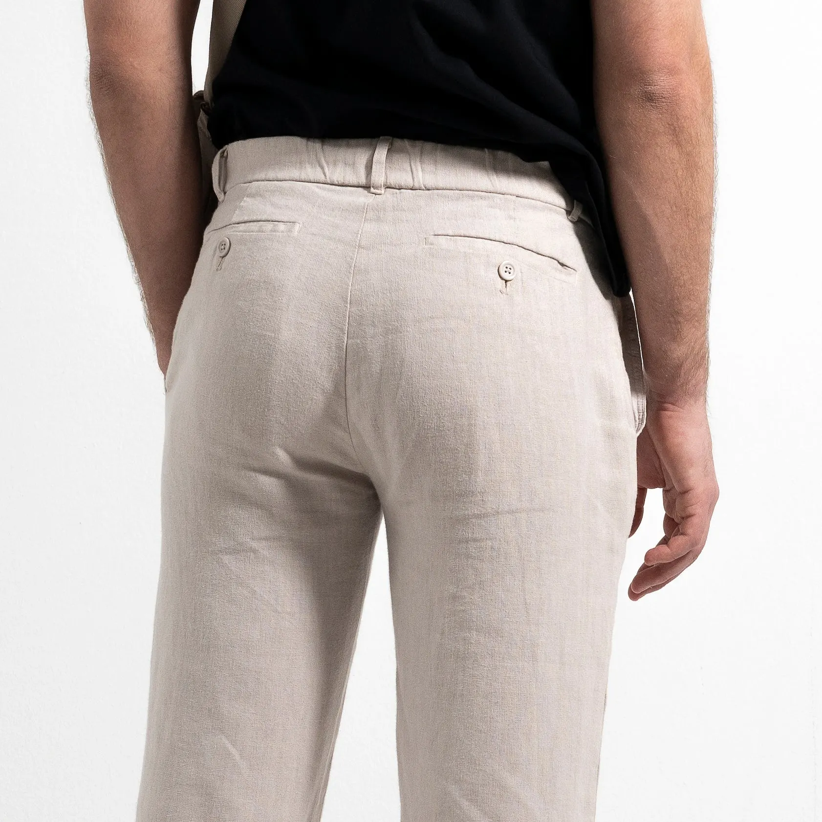 Linen Drawstring Trousers