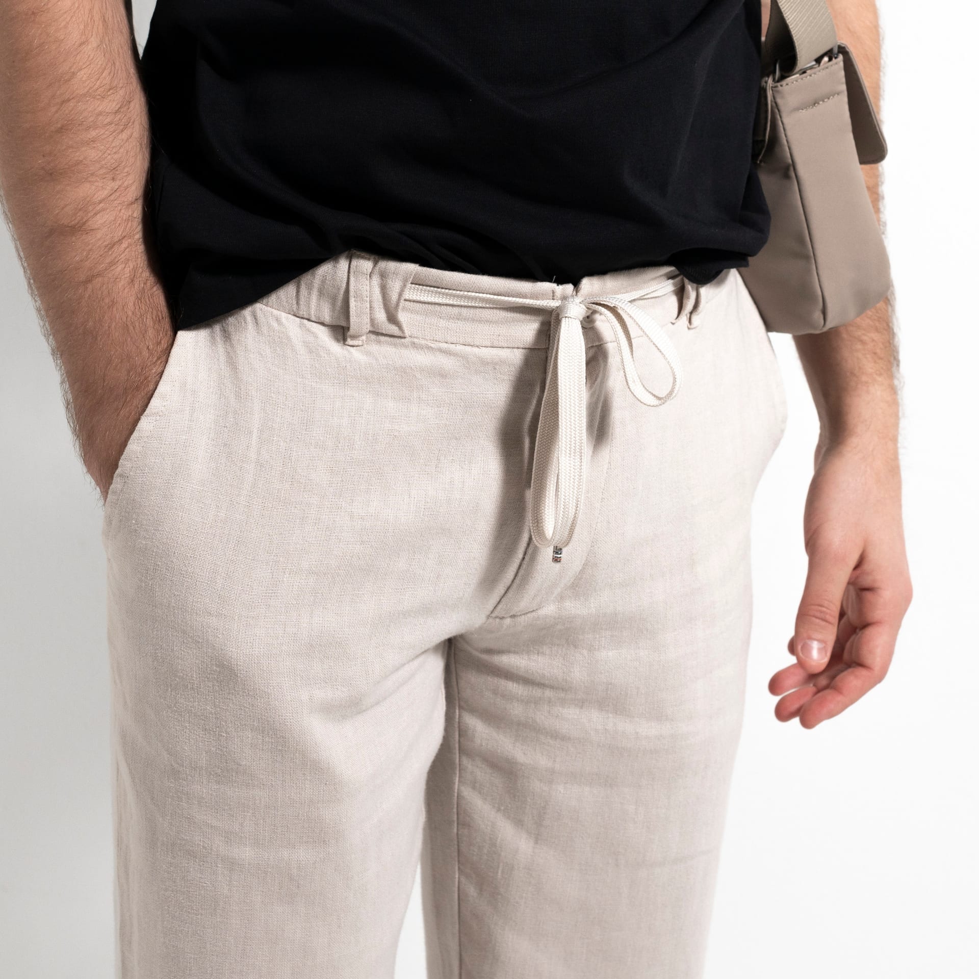 Linen Drawstring Trousers