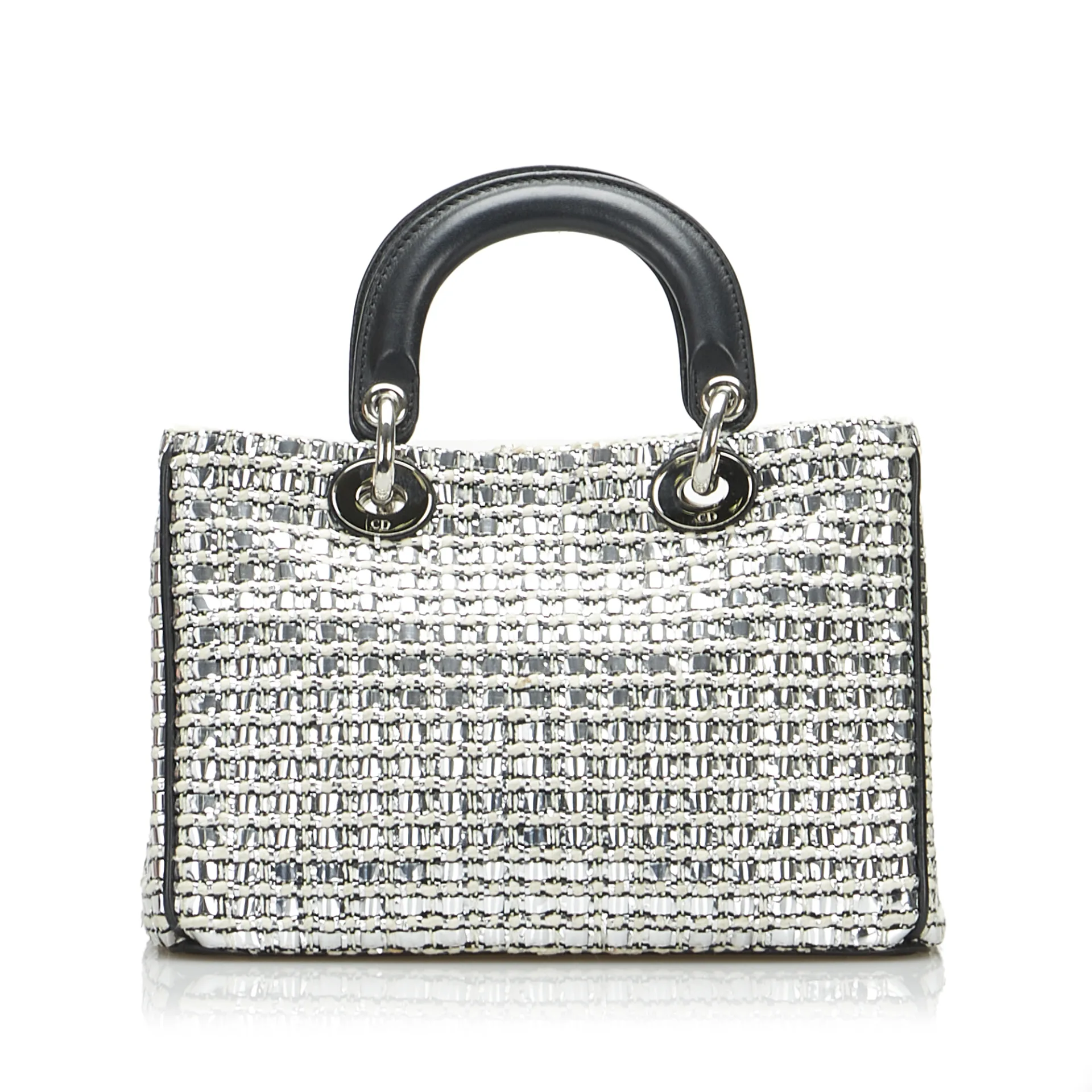 Dior Lady Dior Patchwork Metallic Satchel