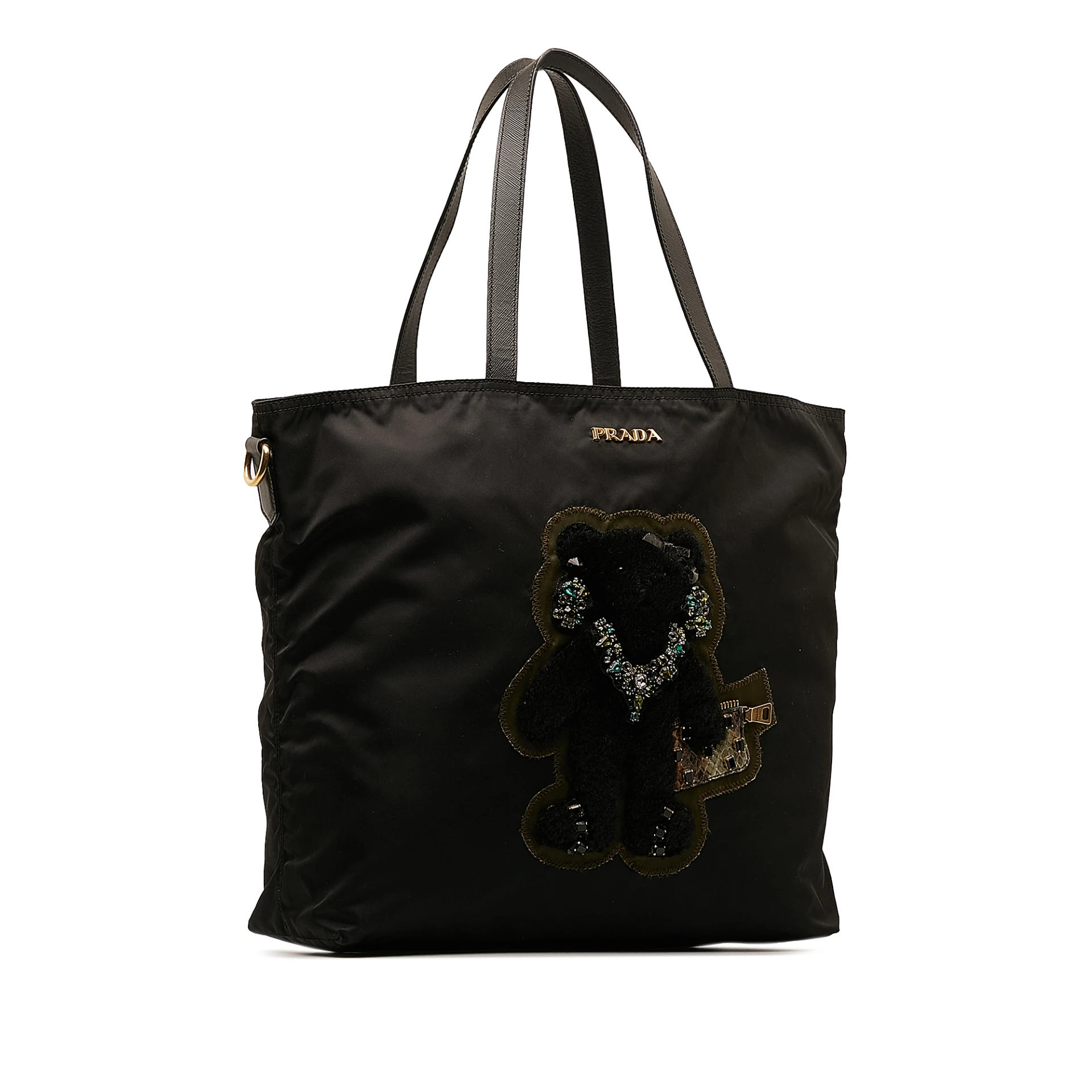 Prada Beijing Olympics Teddy Bear Tessuto Tote Bag