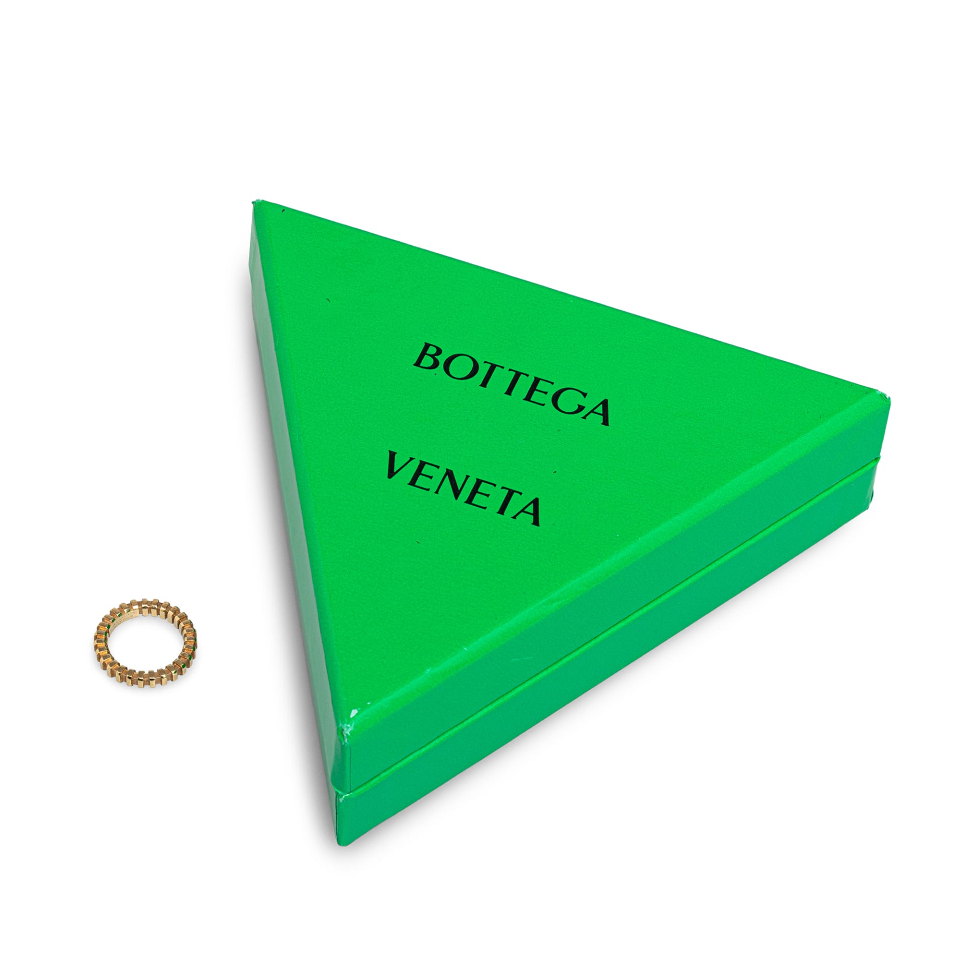 Bottega Veneta Sterling Silver Gold Plated Ring