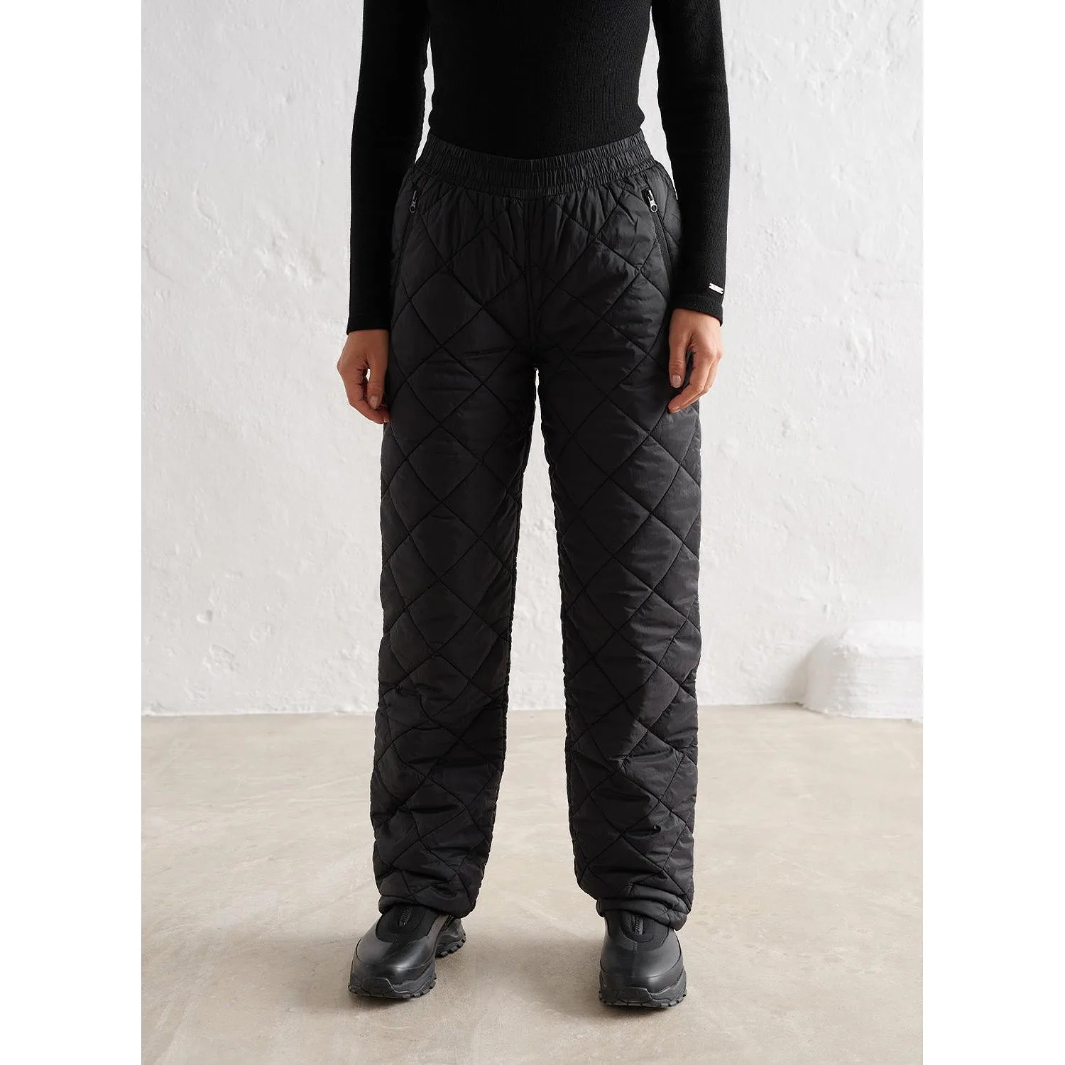 Black Quilted Pants