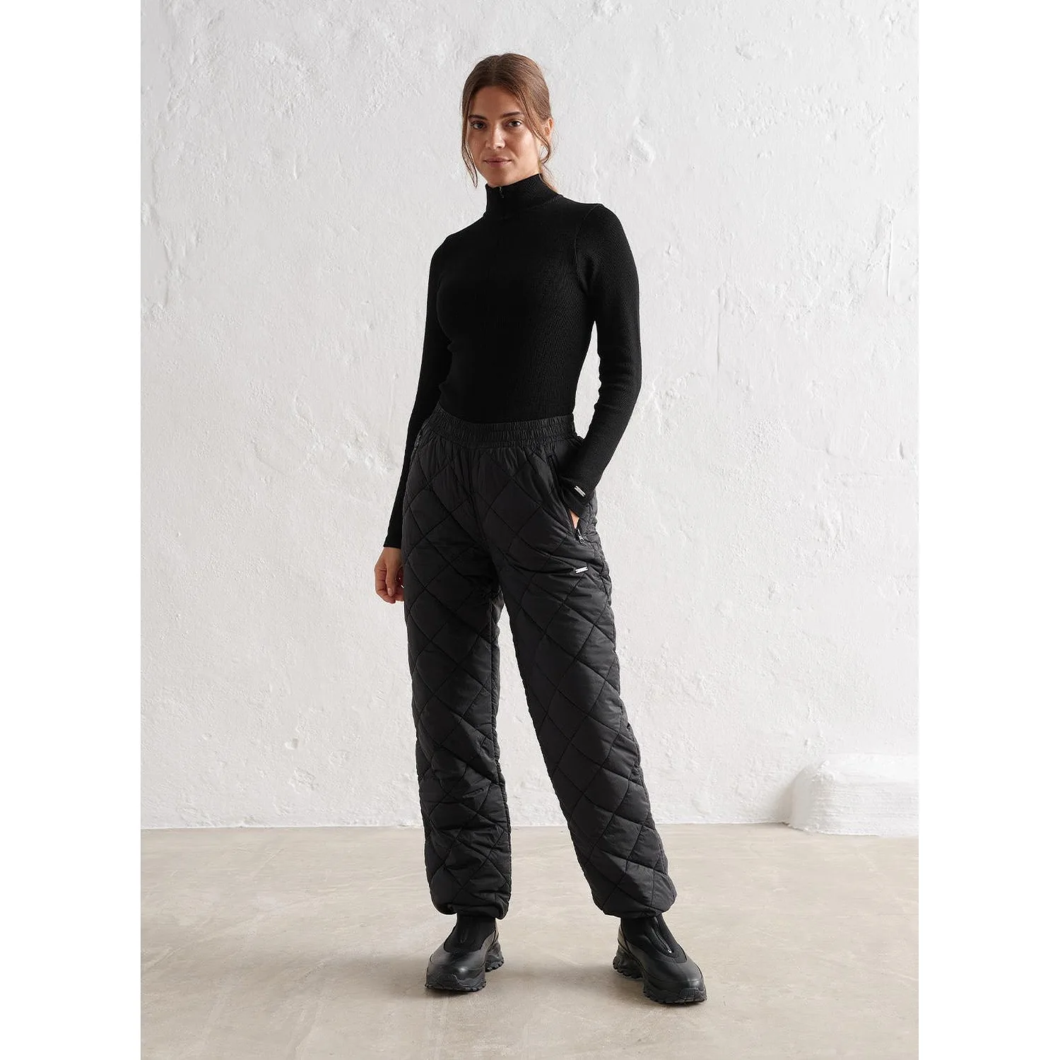 Black Quilted Pants