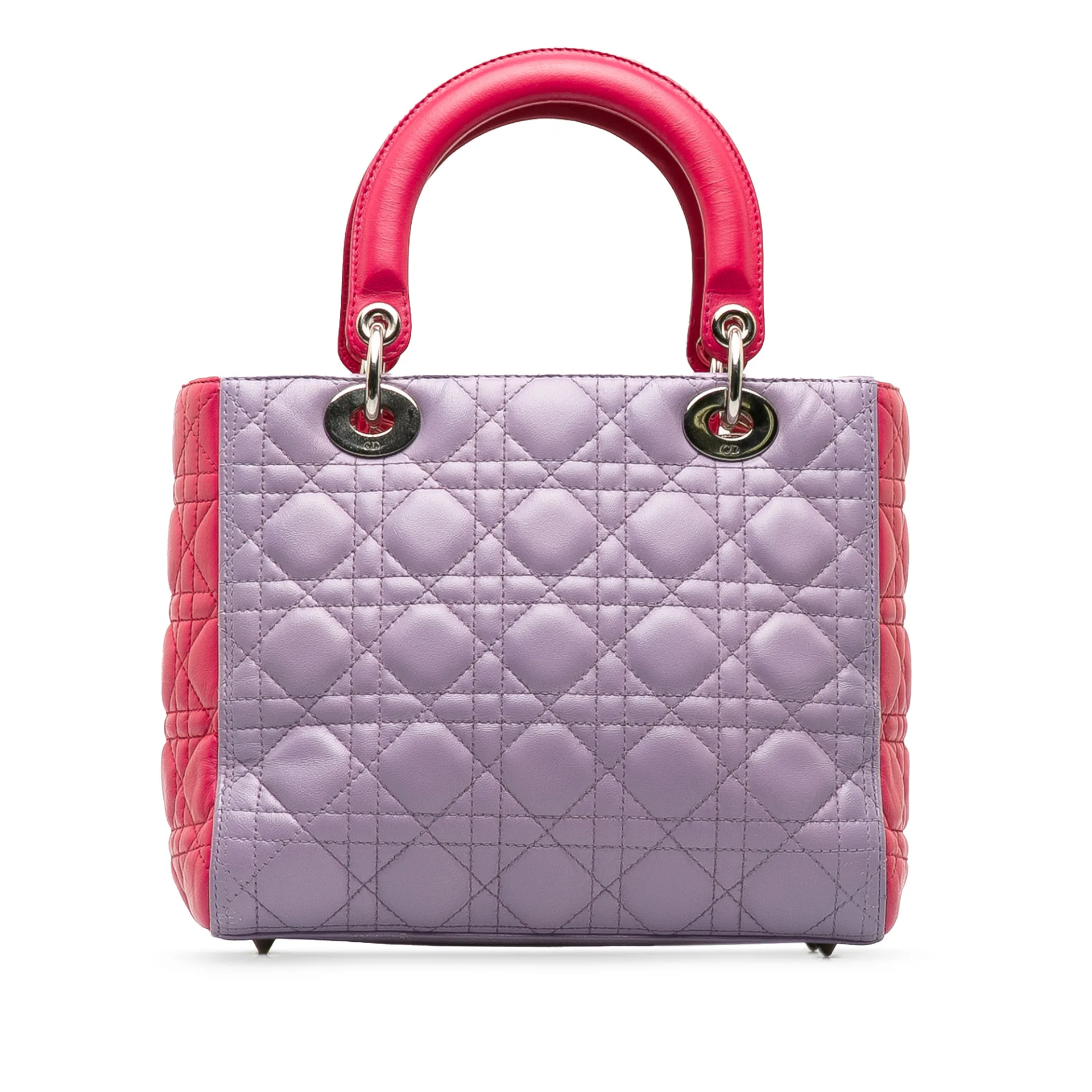 Dior Medium Bicolor Lambskin Cannage Lady Dior