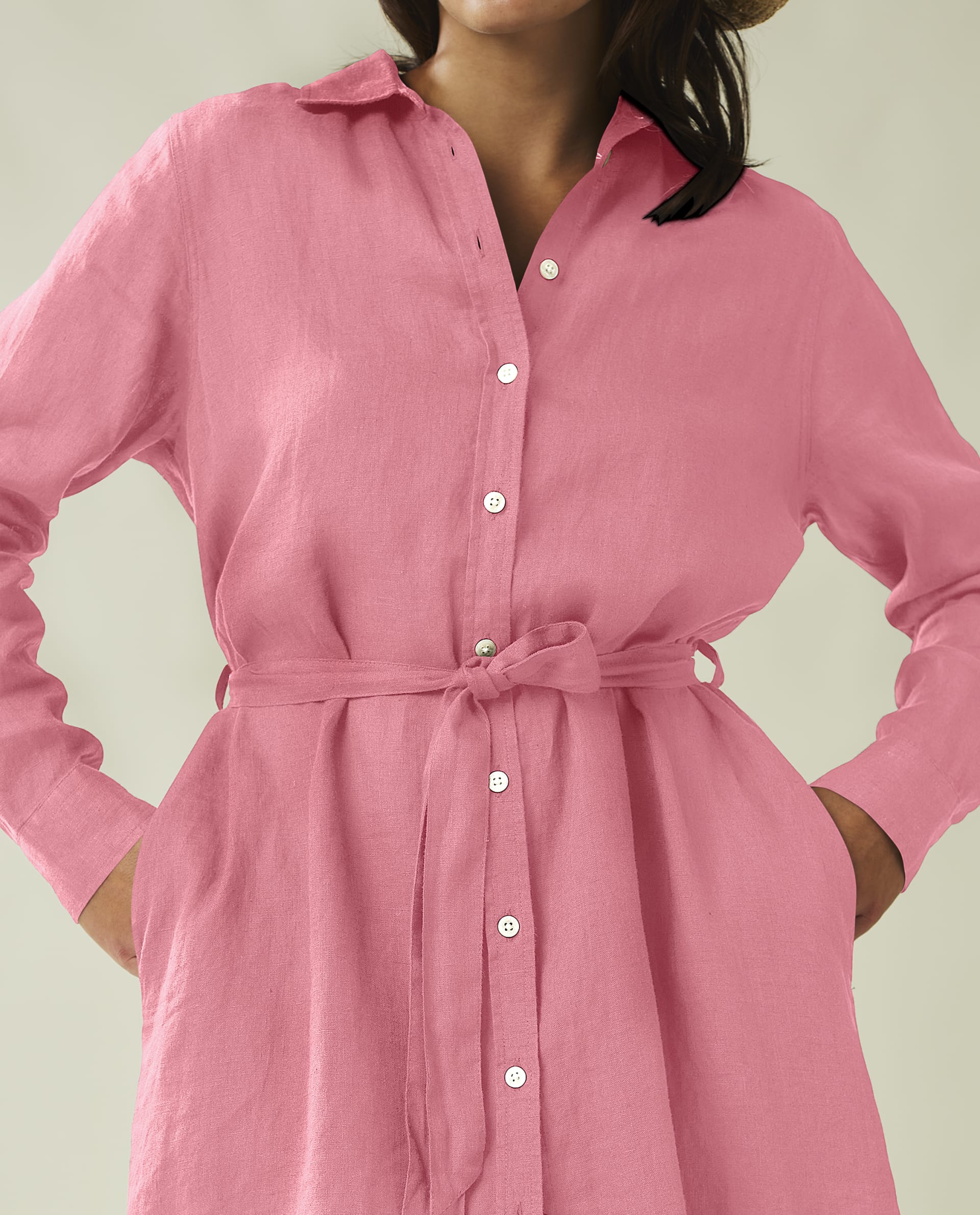 Isa Linen Shirt Dress