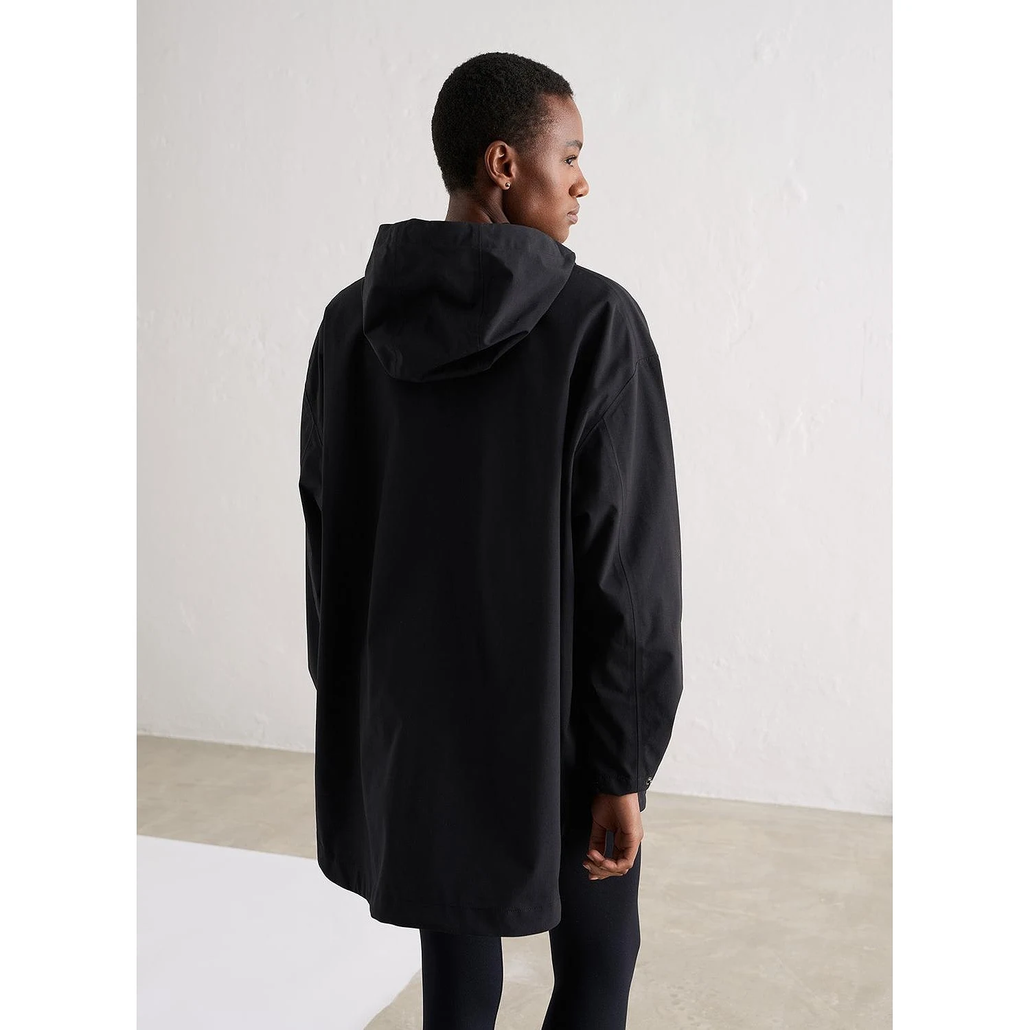 Black Waterproof Oversized Anorak